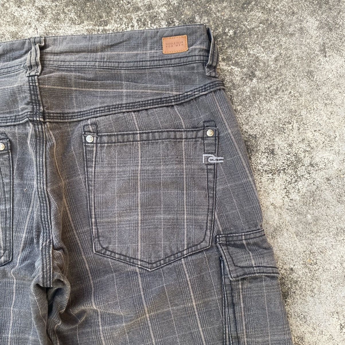 14th Addiction × If Six Was Nine × Japanese Brand Vintage Japanese Nicole Club Checked Punk Cargo Bondage Pant Size US 33 - 12 Thumbnail
