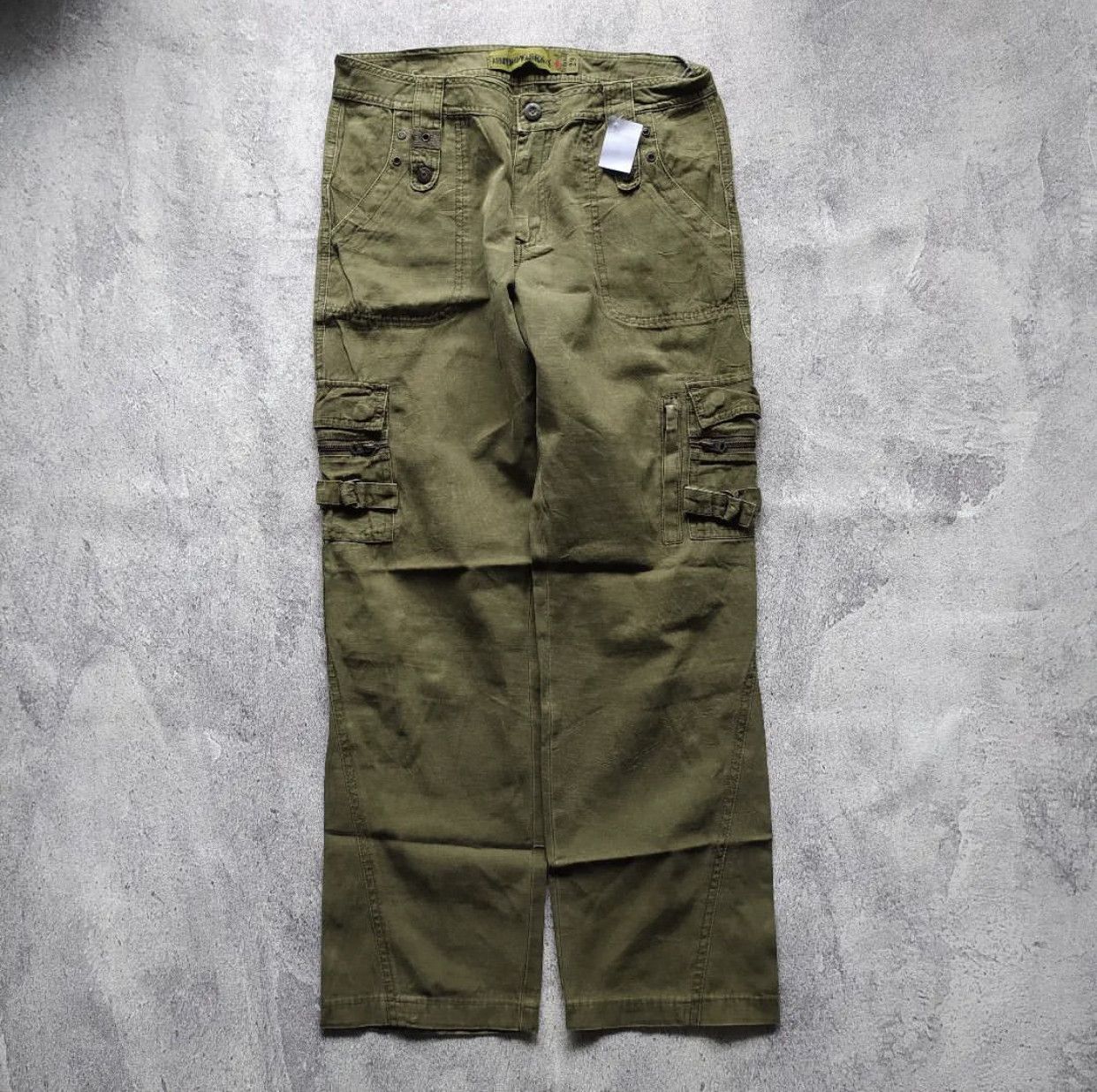 General Research Vintage Japanese Tactical Multi Pocket Pants Green Size US 30 / EU 46 - 2 Thumbnail