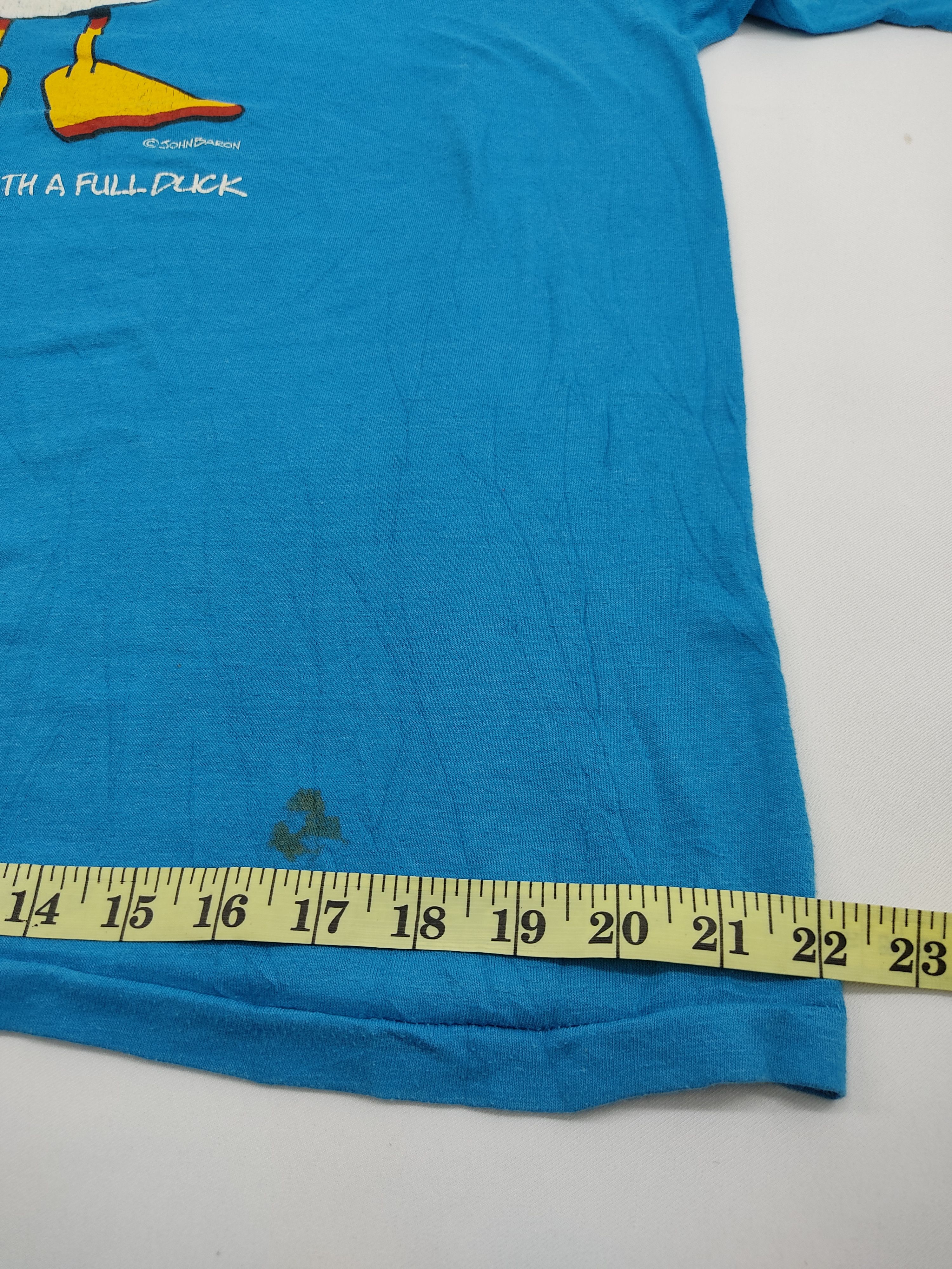 Hanes Vintage 80s Hanes Duck John Barron T Shirt 50/50 Size US L / EU 52-54 / 3 - 5 Thumbnail
