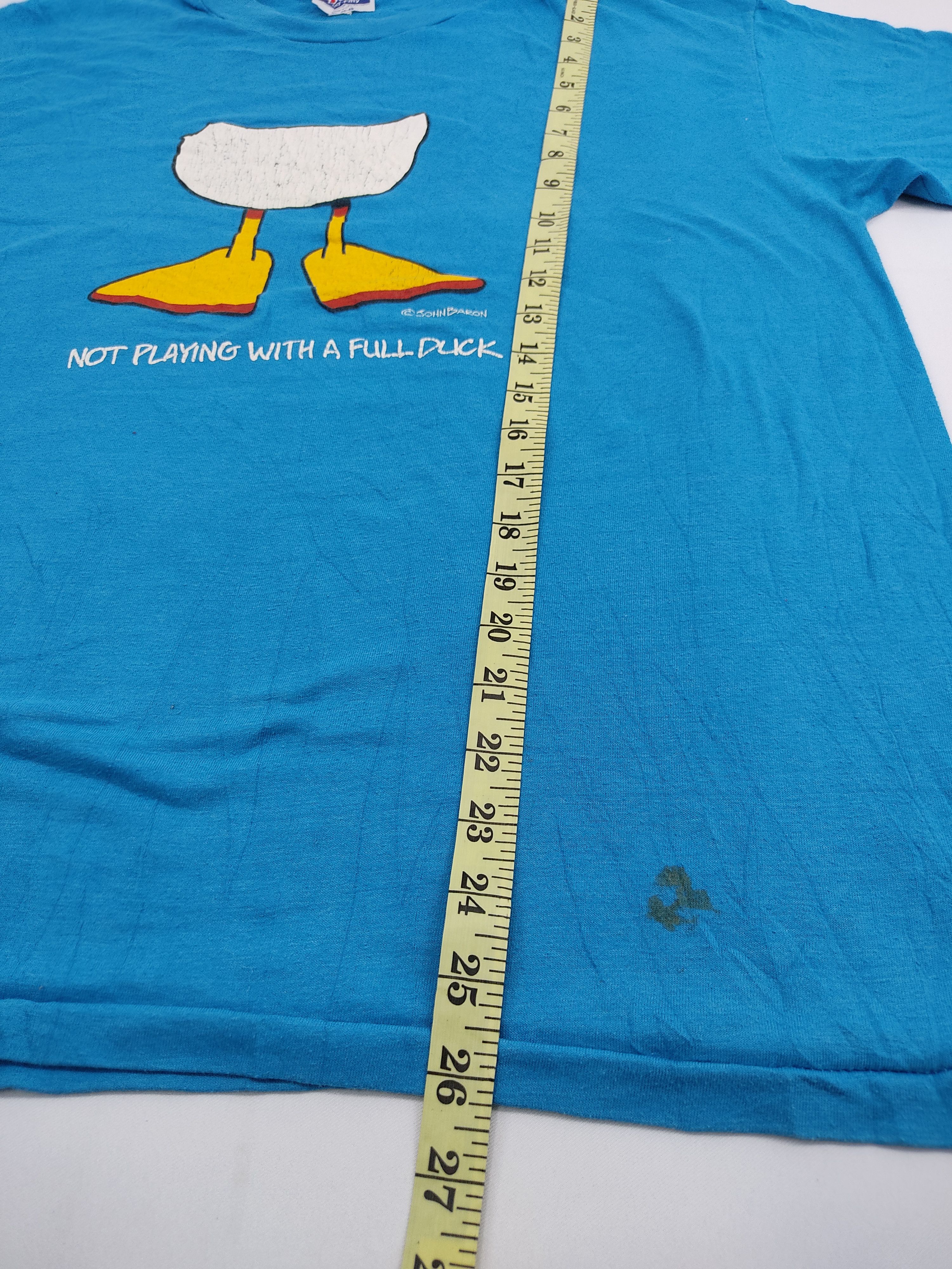 Hanes Vintage 80s Hanes Duck John Barron T Shirt 50/50 Size US L / EU 52-54 / 3 - 7 Thumbnail
