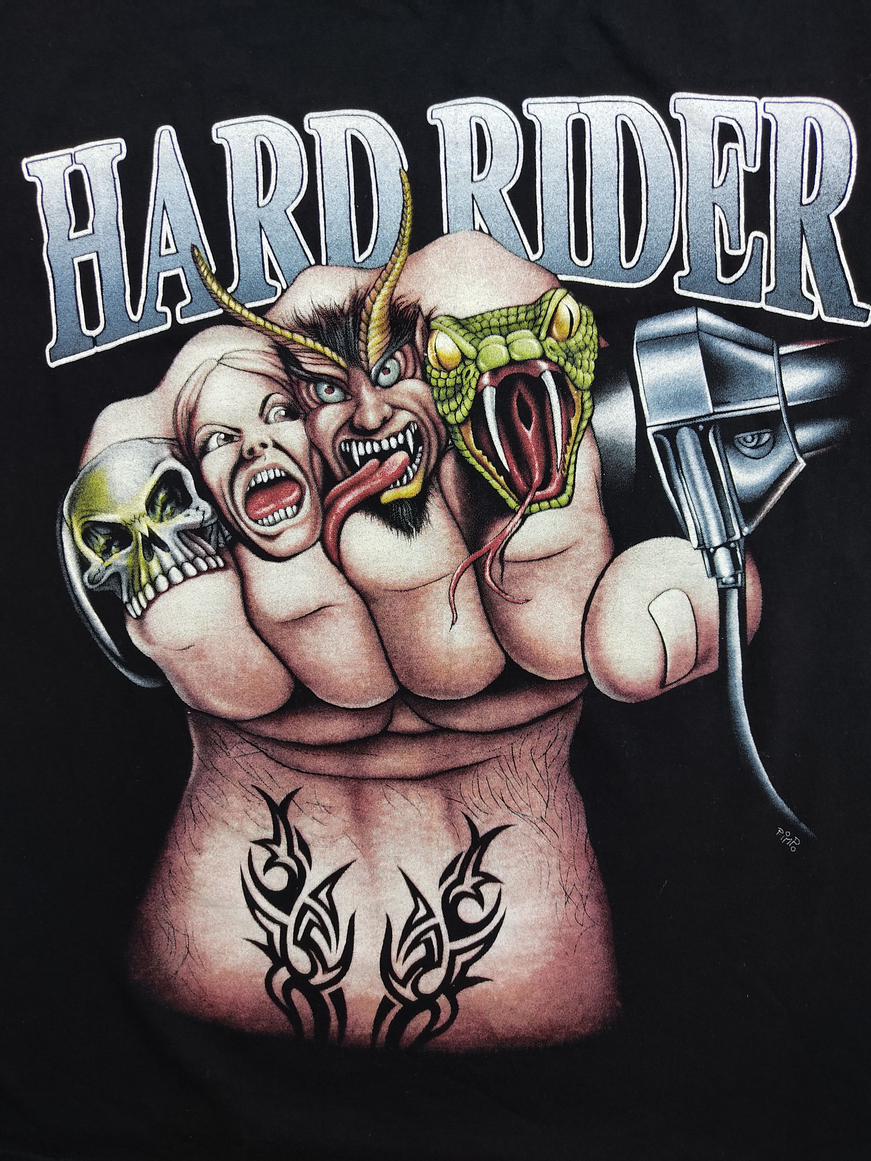 Band Tees Rock T-shirt Hard Rider Tattoo Art Tee Metal Size US L / EU 52-54 / 3 - 2 Thumbnail
