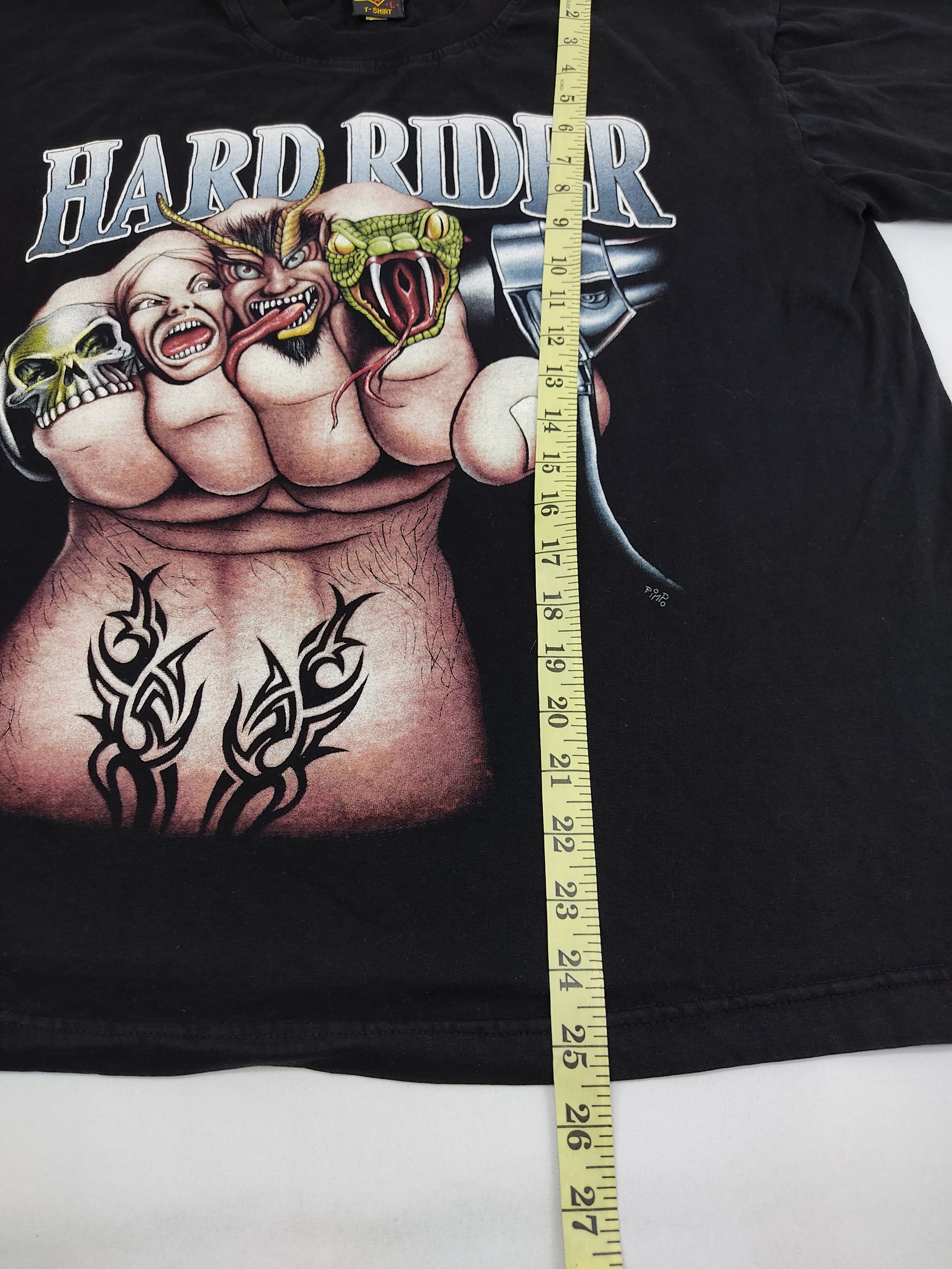 Band Tees Rock T-shirt Hard Rider Tattoo Art Tee Metal Size US L / EU 52-54 / 3 - 8 Thumbnail