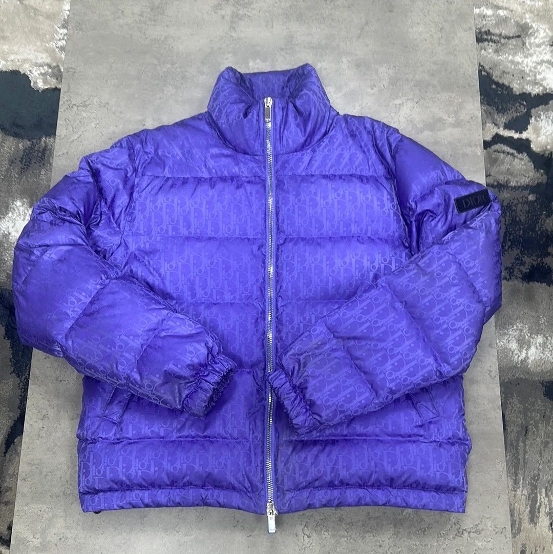 Dior Oblique Purple Puffer Jacket