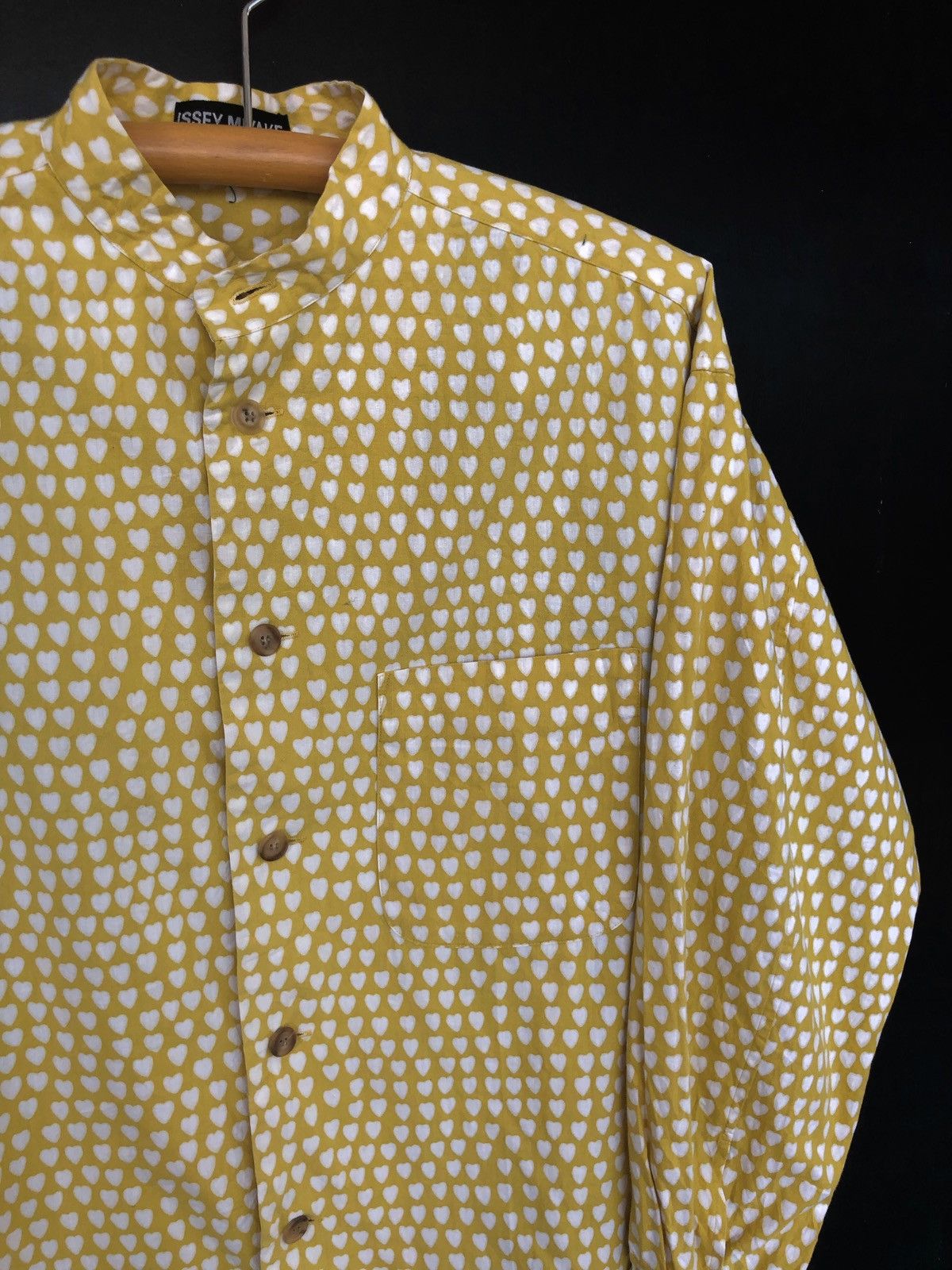 Issey Miyake ICONIC🔥Miyake Mandarin Collar Oversized B/D Shirt Size US L / EU 52-54 / 3 - 2 Thumbnail