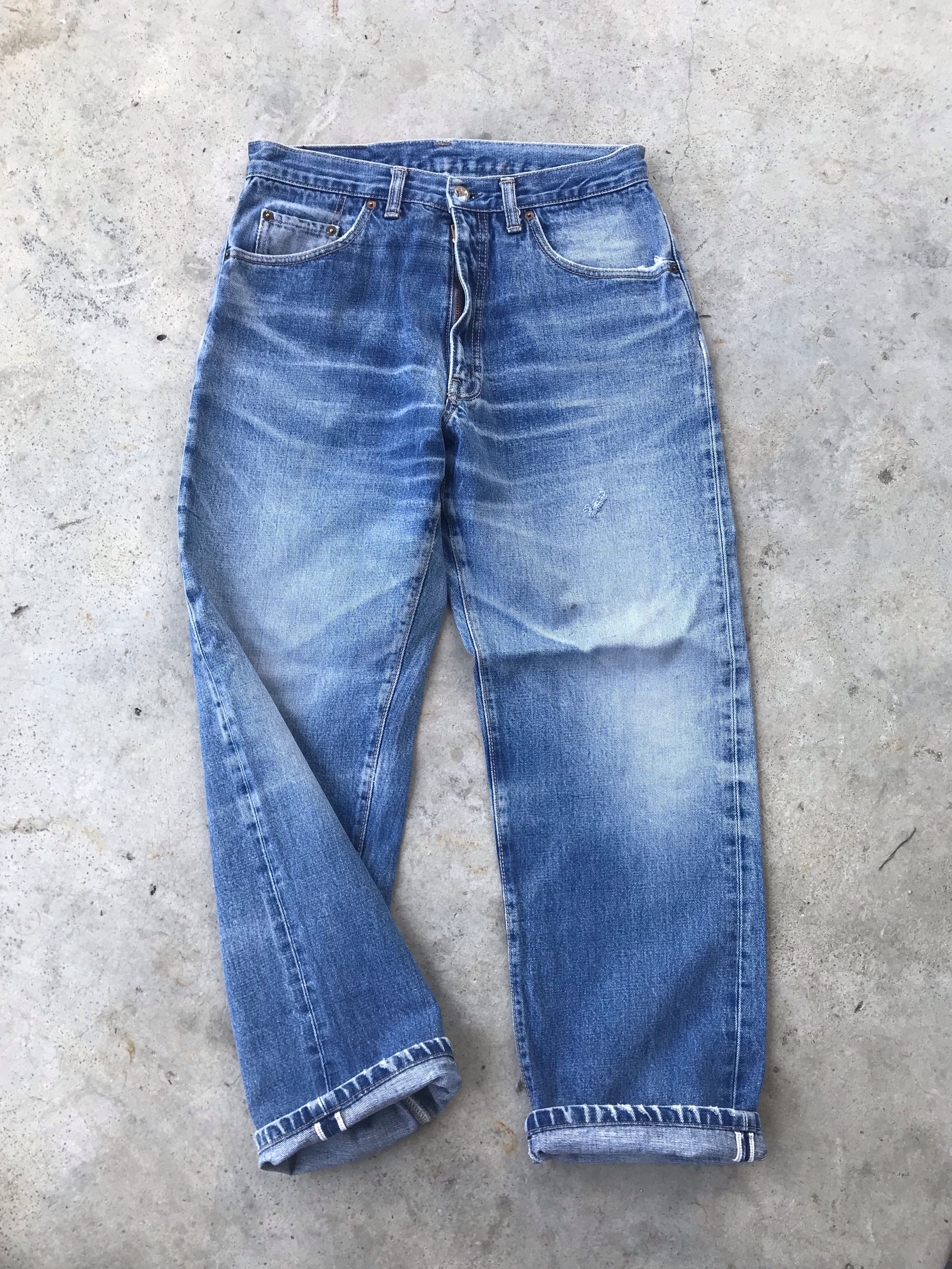 Vintage Vintage 90s Big john blue denim jeans 30x28 Size US 30 / EU 46 - 3 Thumbnail