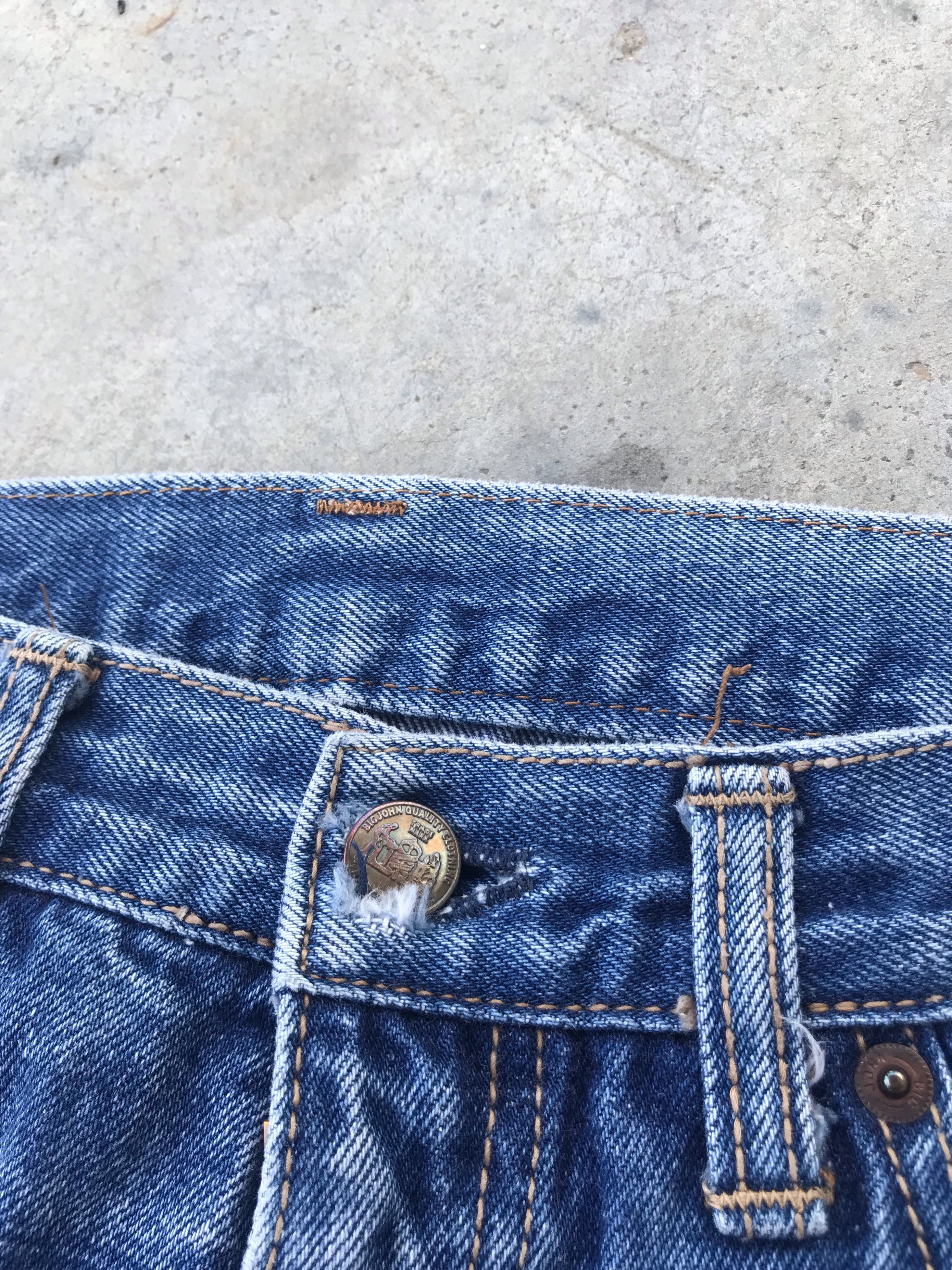 Vintage Vintage 90s Big john blue denim jeans 30x28 Size US 30 / EU 46 - 2 Thumbnail
