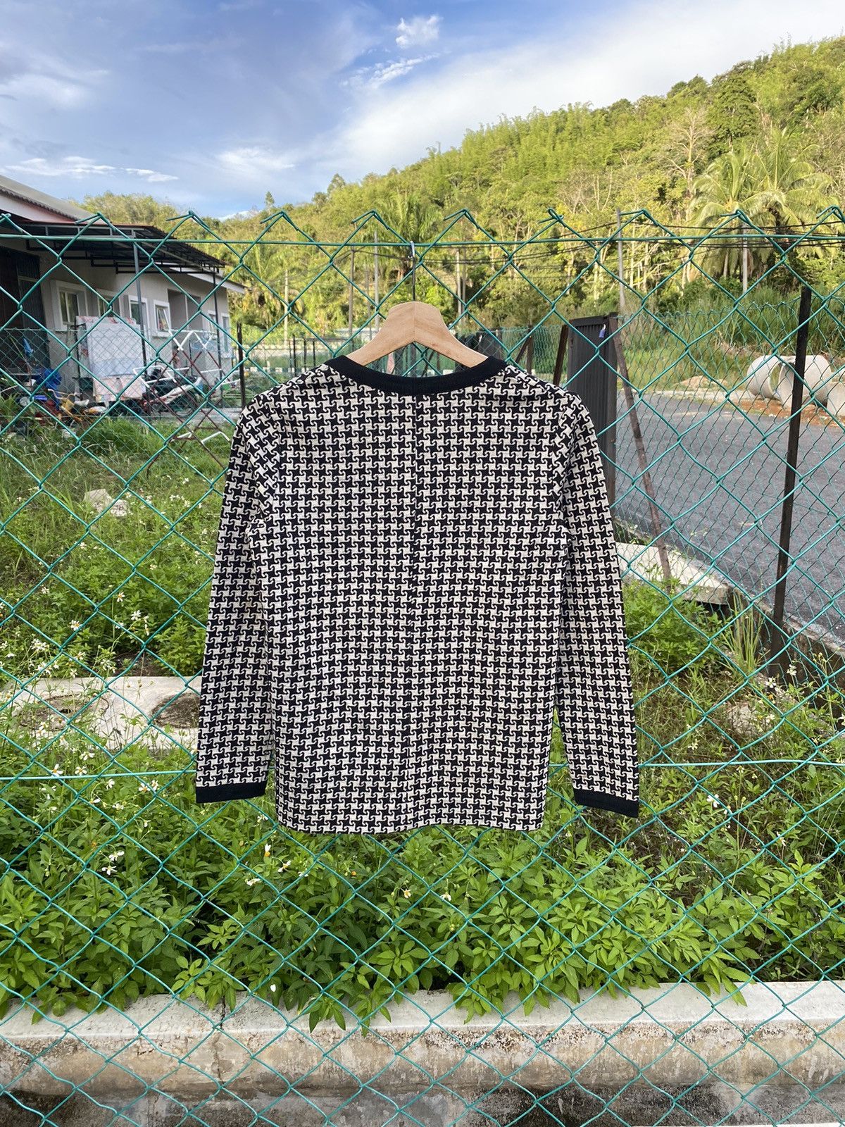 Japanese Brand × Vintage ⚡️Steals⚡️ Vintage Micalady Piare Houndstooth Cardigan Size S / US 4 / IT 40 - 3 Thumbnail