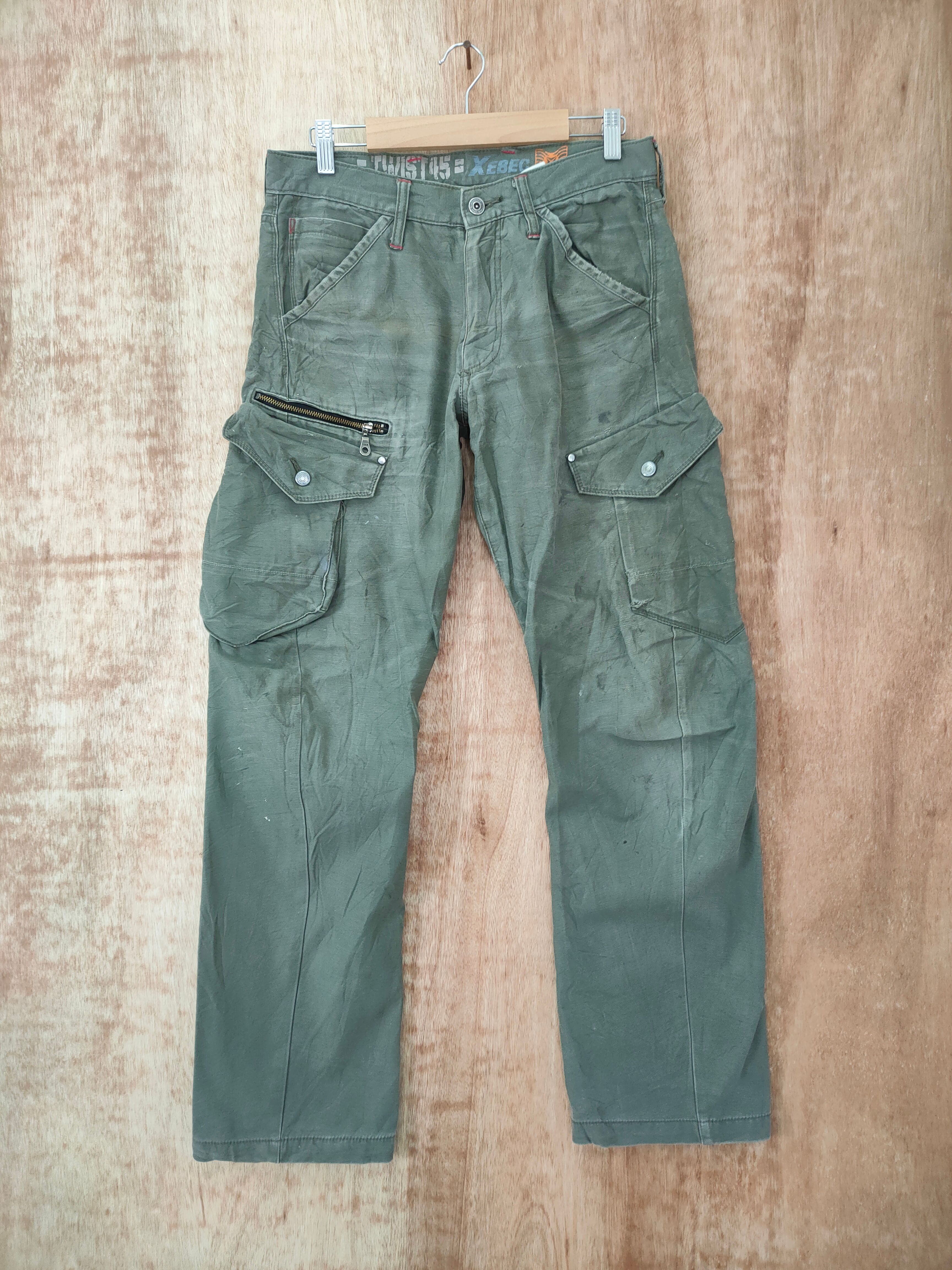 Pre-owned Vintage Japan X Bec Faded Cargo Pants In Faded Green