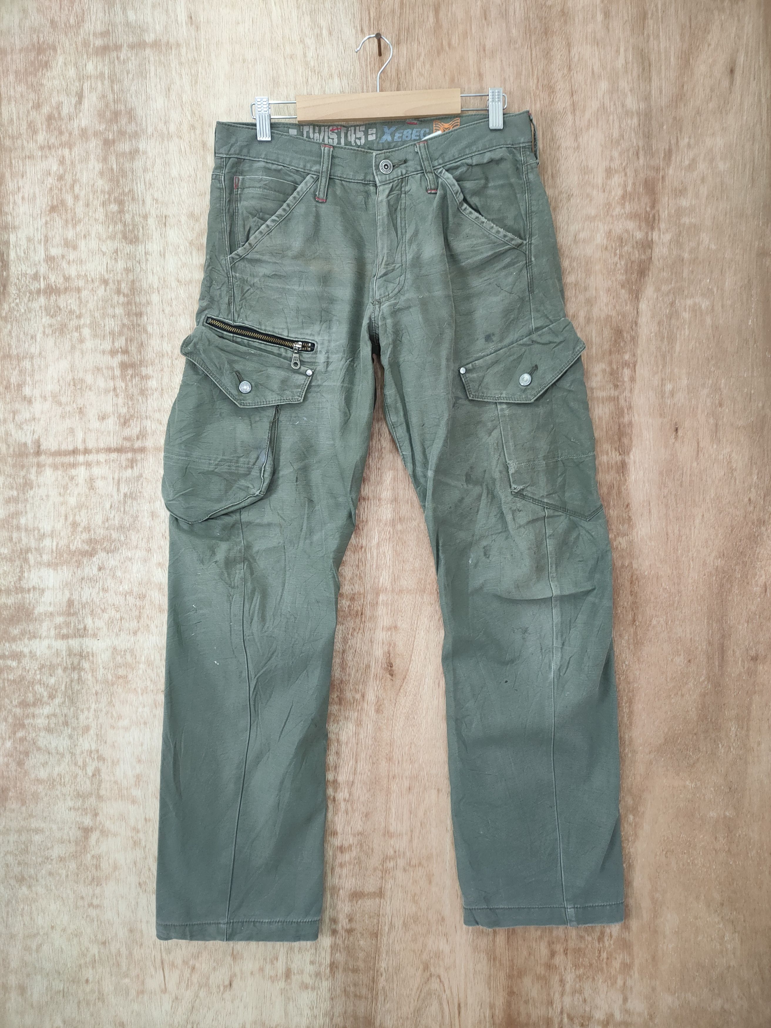 Image of Vintage Japan X Bec Faded Cargo Pants in Faded Green, Men's (Size 30)