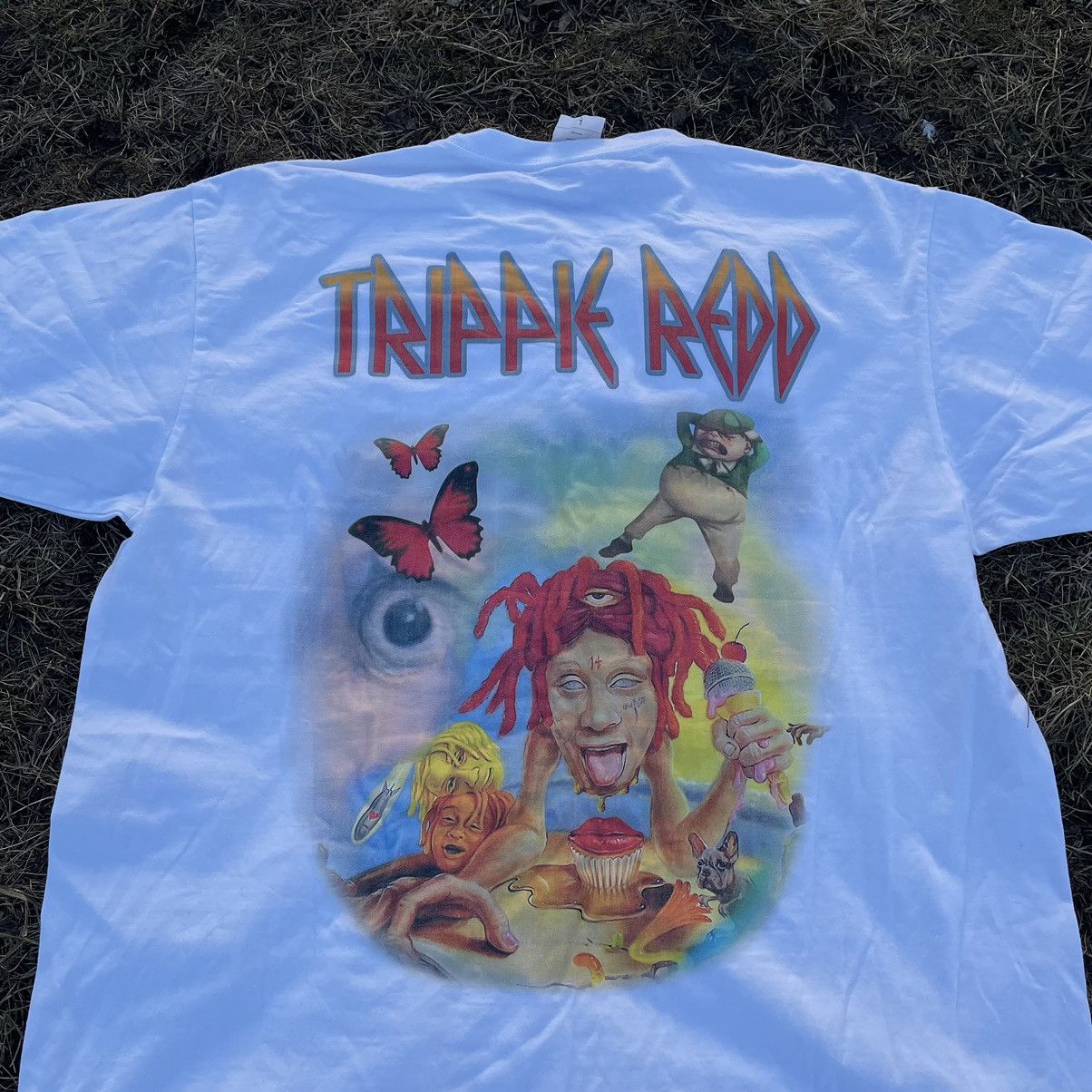 Vintage Vintage Y2K Trippie Redd Graphic Tee Sun Faded Streetwear L Size US L / EU 52-54 / 3 - 4 Thumbnail