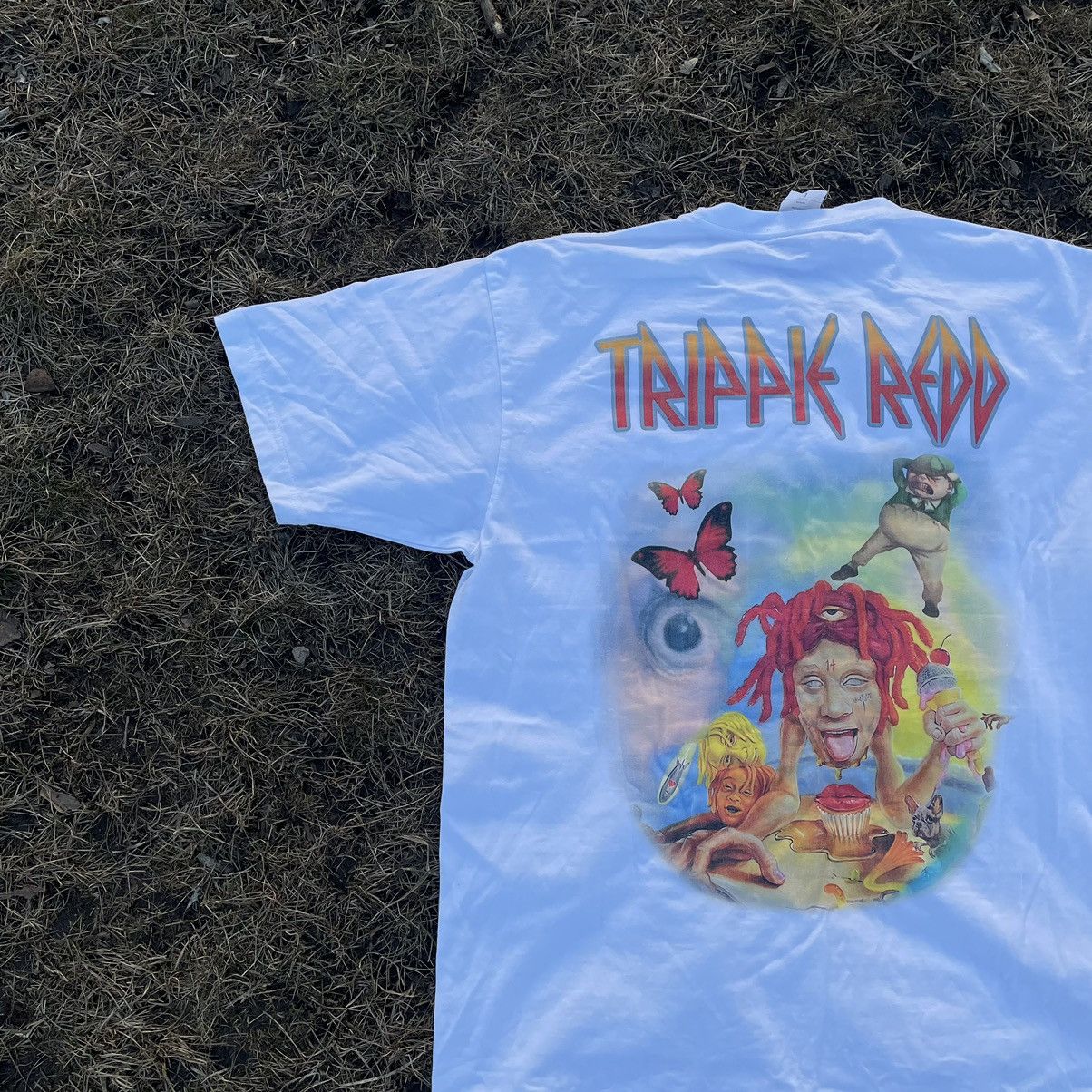 Vintage Vintage Y2K Trippie Redd Graphic Tee Sun Faded Streetwear L Size US L / EU 52-54 / 3 - 3 Thumbnail