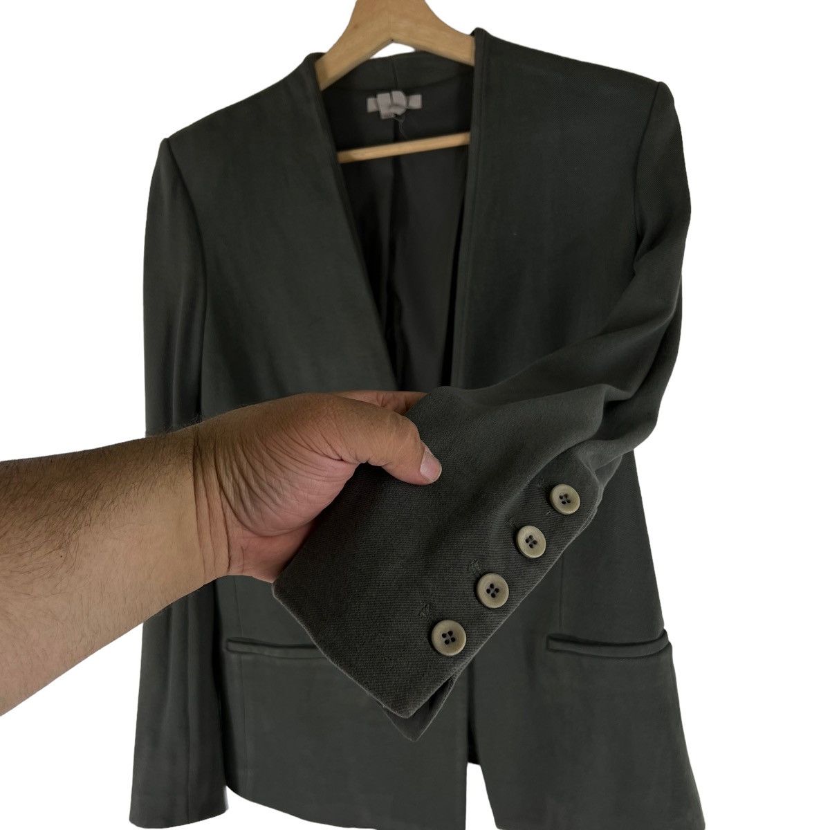 Helmut Lang VINTAGE CROPPED JACKET HELMUT LANG MADE IN USA Size M / US 6-8 / IT 42-44 - 4 Thumbnail