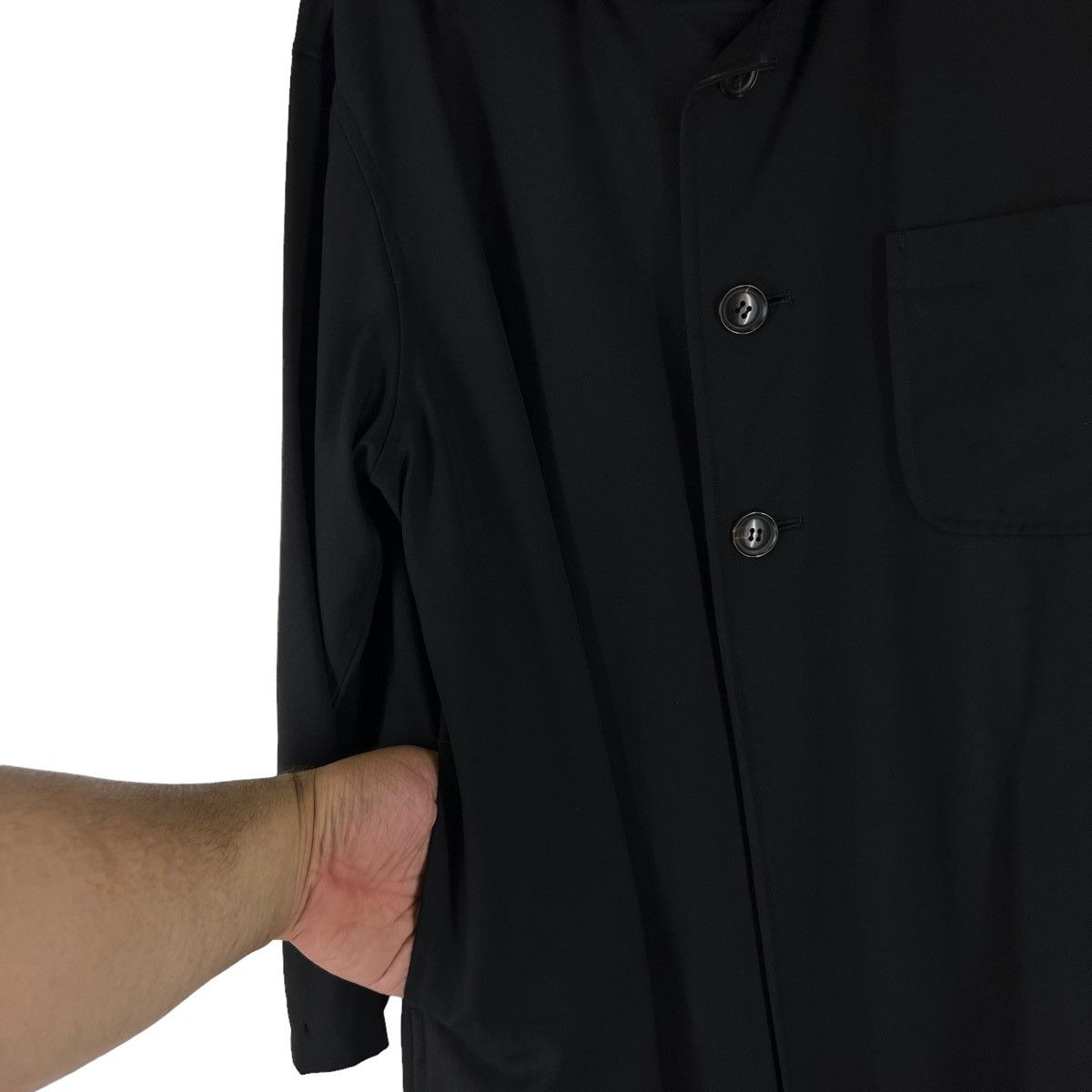 Y's ICONIC BLACK LONG OVERSIZED JACKET Y’S YOHJI YAMAMOTO Size US L / EU 52-54 / 3 - 10 Thumbnail