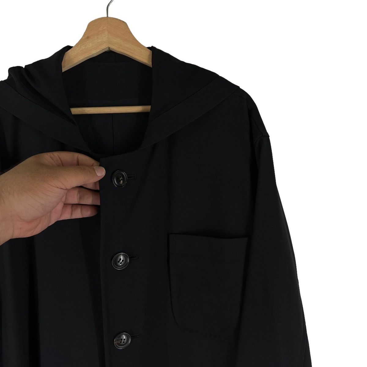 Y's ICONIC BLACK LONG OVERSIZED JACKET Y’S YOHJI YAMAMOTO Size US L / EU 52-54 / 3 - 4 Thumbnail