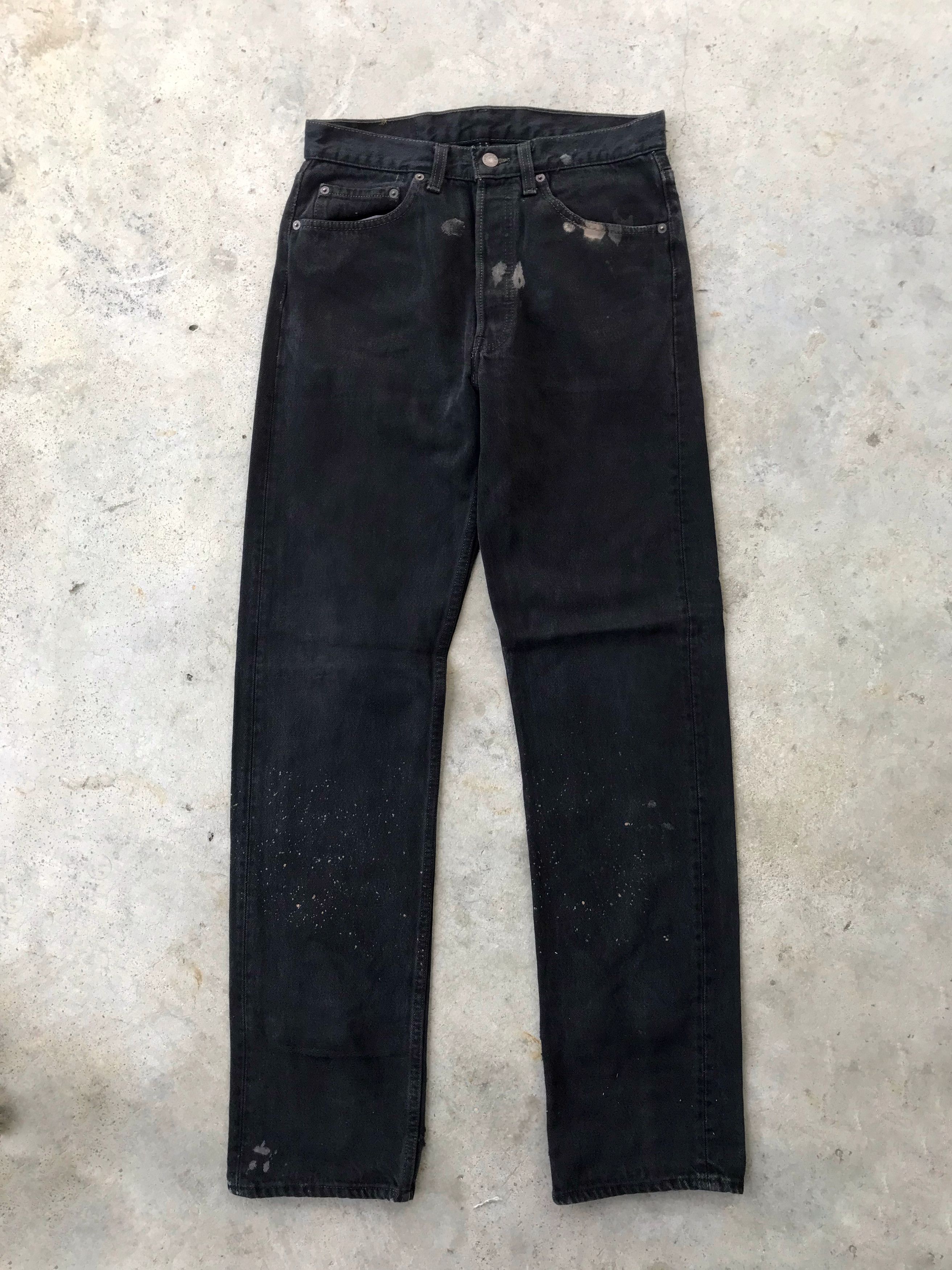 Vintage Levi's super black 501 button 552 denim jeans 29x33