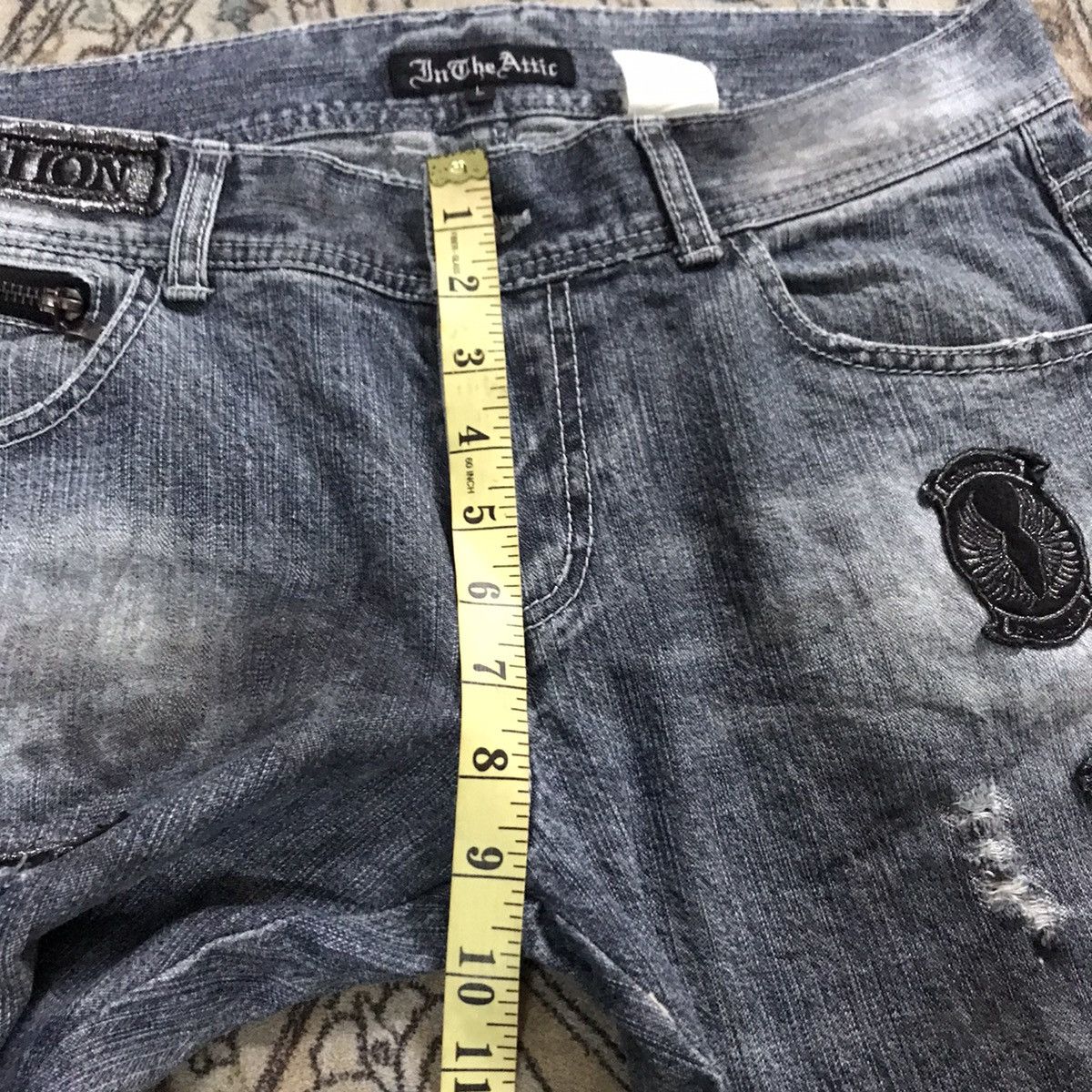 In The Attic IN THE ATTIC Distressed Denim Dirty Patches Jeans Size US 34 / EU 50 - 17 Thumbnail