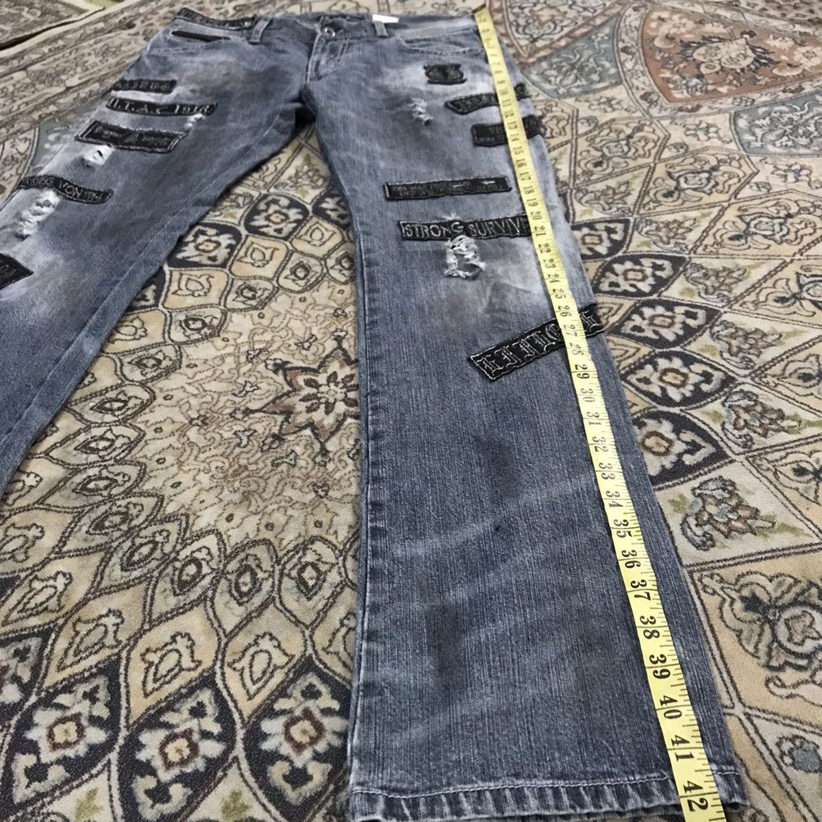 In The Attic IN THE ATTIC Distressed Denim Dirty Patches Jeans Size US 34 / EU 50 - 15 Thumbnail