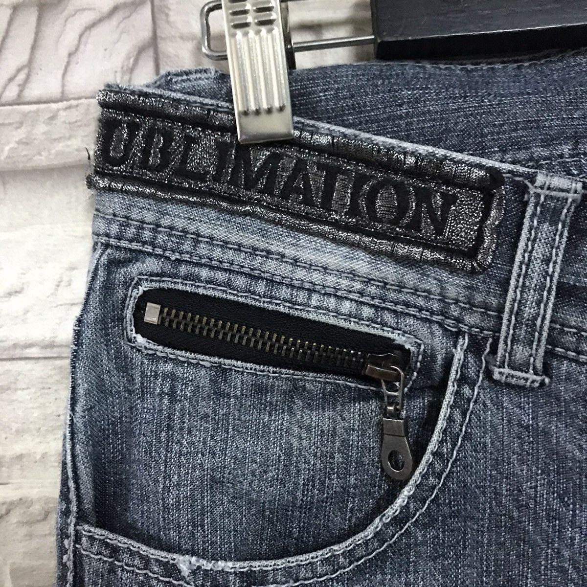 In The Attic IN THE ATTIC Distressed Denim Dirty Patches Jeans Size US 34 / EU 50 - 10 Thumbnail