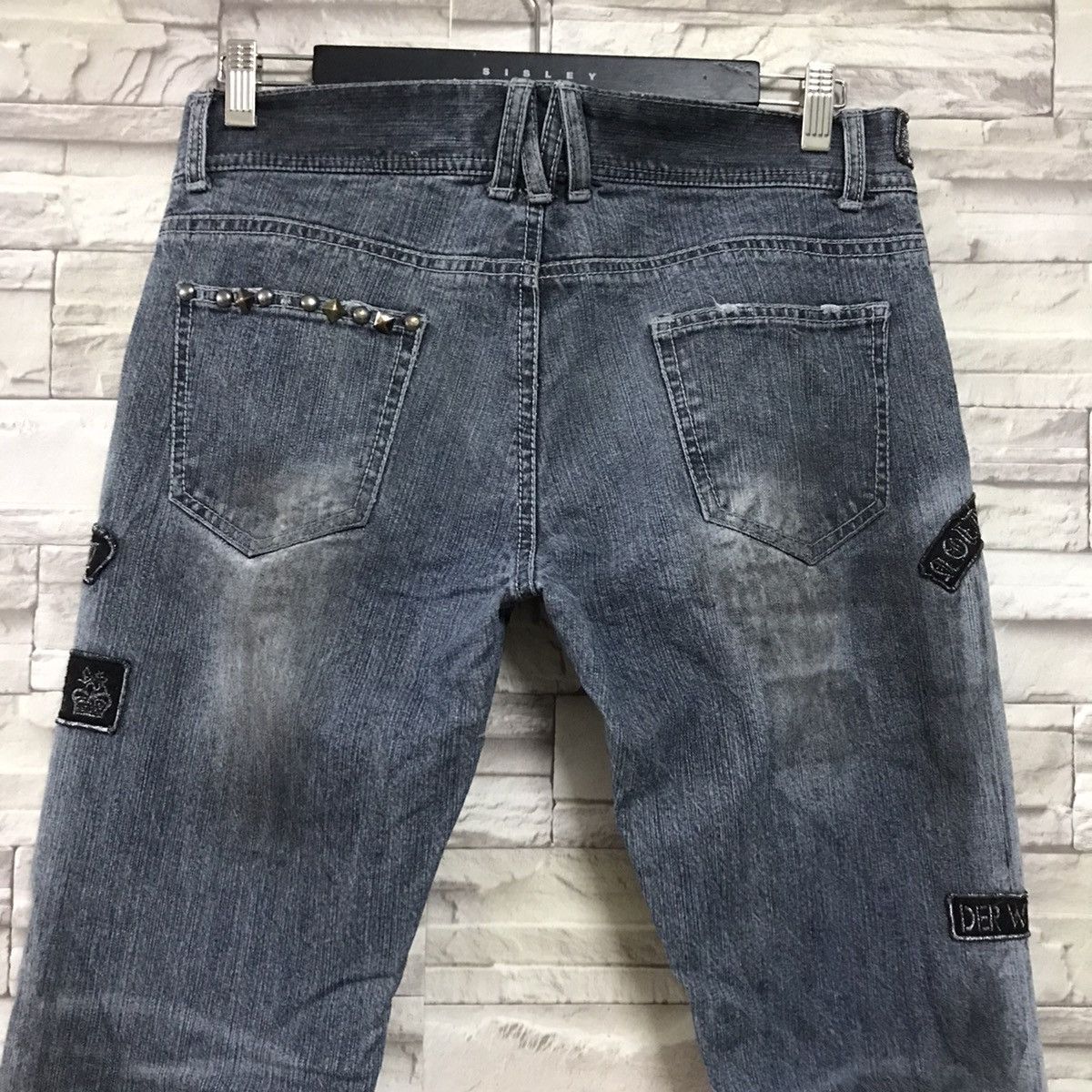 In The Attic IN THE ATTIC Distressed Denim Dirty Patches Jeans Size US 34 / EU 50 - 12 Thumbnail