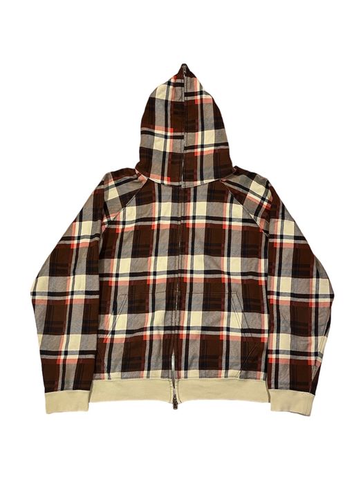 Bape Bape Burberry Plaid Full Zip Hoodie Grailed