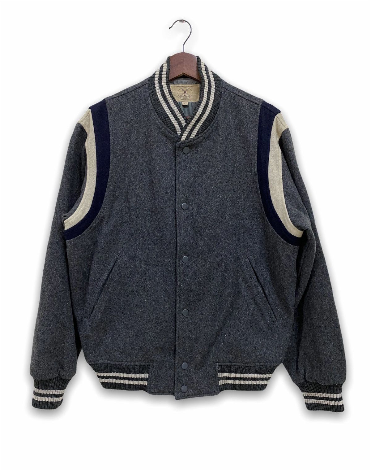 Japanese Brand × Vintage Vintage Wool Varsity Jacket Size US L / EU 52-54 / 3 - 1 Thumbnail