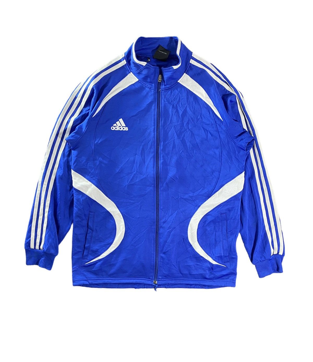 Adidas × Vintage Vintage Adidas Daily Trainer Jacket Blue White Stripe Size M Size US M / EU 48-50 / 2 - 1 Thumbnail