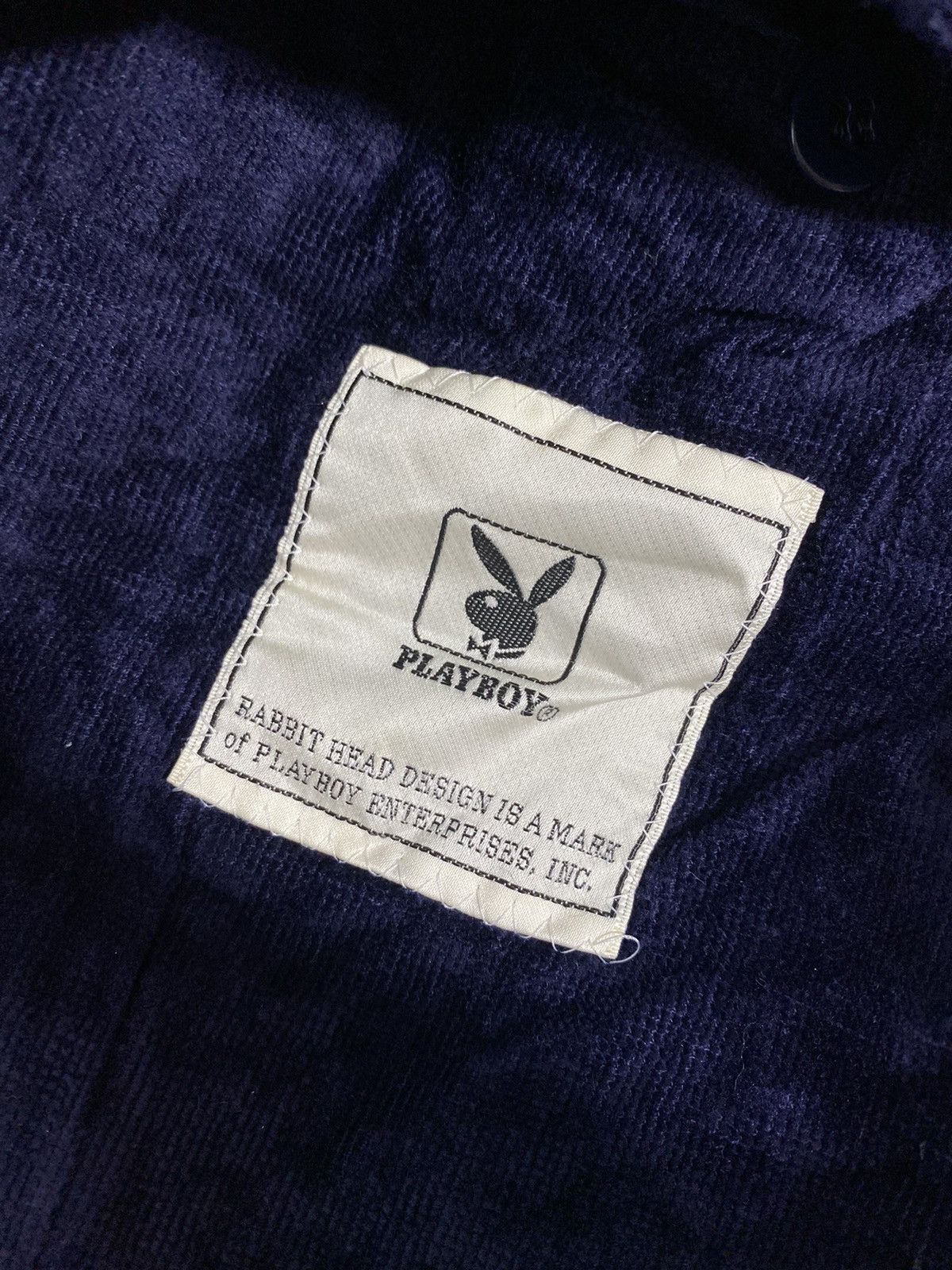 Playboy × Vintage Vintage 80s 90s Playboy Dark Blue Small Logo Size Fit S Size US S / EU 44-46 / 1 - 6 Thumbnail