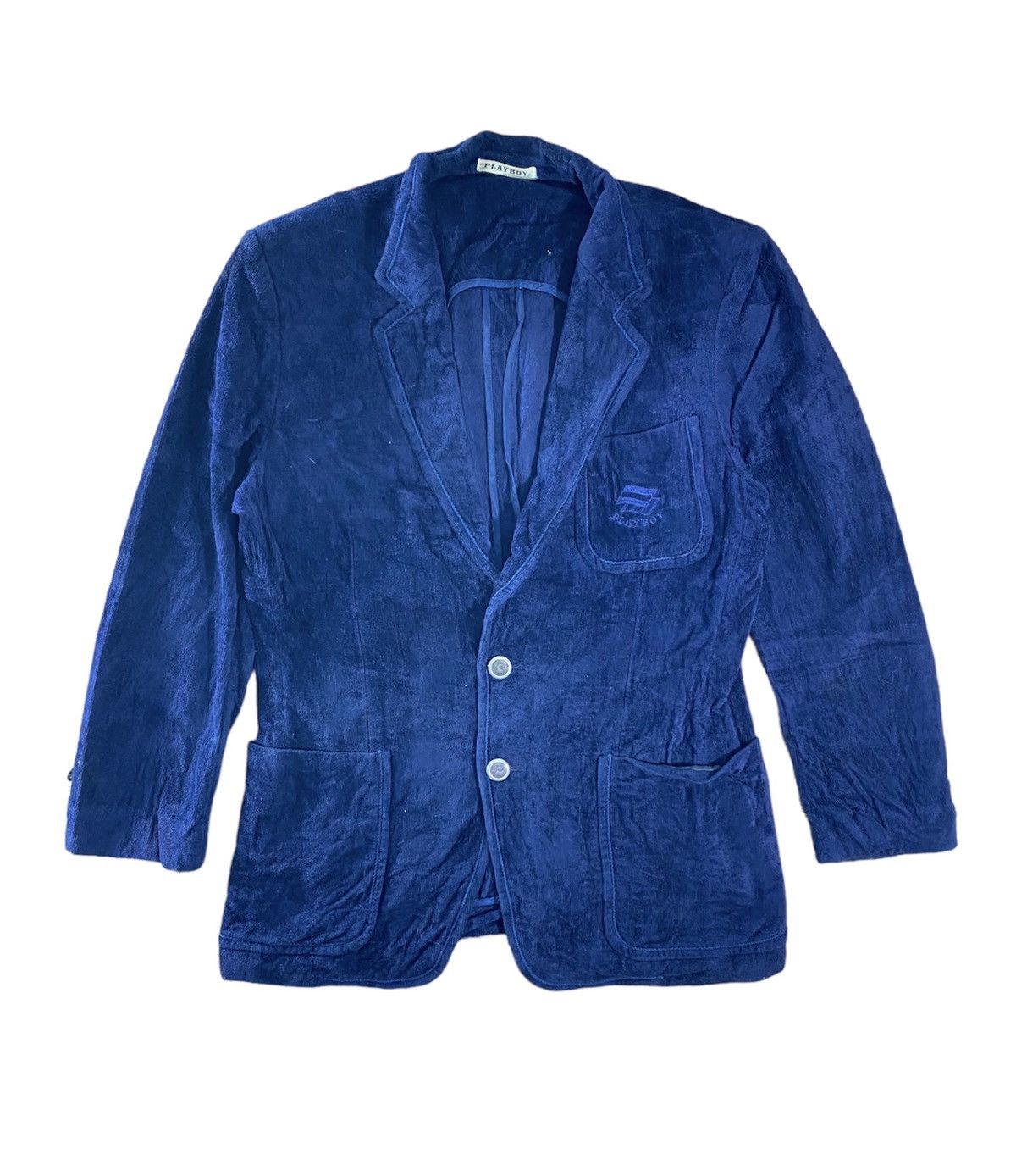 Playboy × Vintage Vintage 80s 90s Playboy Dark Blue Small Logo Size Fit S Size US S / EU 44-46 / 1 - 1 Thumbnail