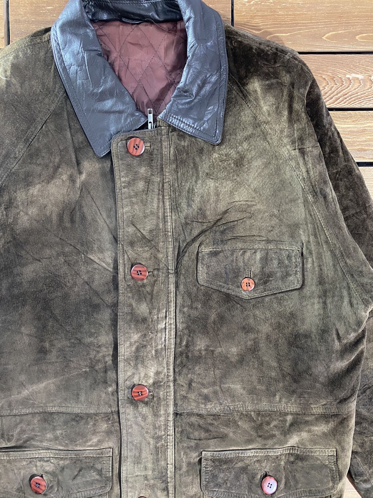 Genuine Leather Vintage Leather Multi Pocket Long Jacket Japanese Brand L Size US L / EU 52-54 / 3 - 4 Thumbnail