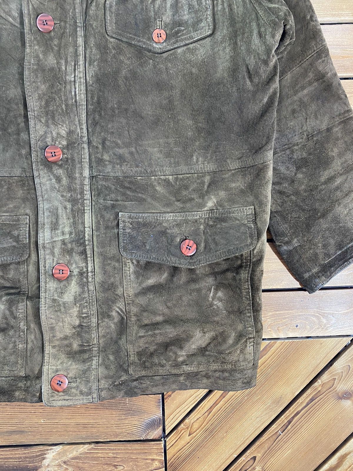 Genuine Leather Vintage Leather Multi Pocket Long Jacket Japanese Brand L Size US L / EU 52-54 / 3 - 3 Thumbnail