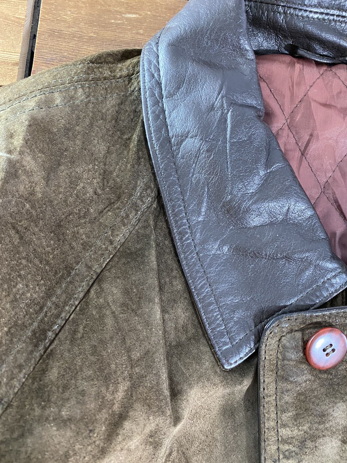 Genuine Leather Vintage Leather Multi Pocket Long Jacket Japanese Brand L Size US L / EU 52-54 / 3 - 6 Thumbnail