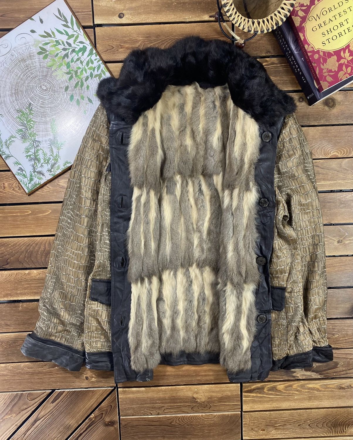 Japanese Brand × Vintage Vintage Japanese Snake Skin pattern Mix leather brown size S Size S / US 4 / IT 40 - 10 Thumbnail
