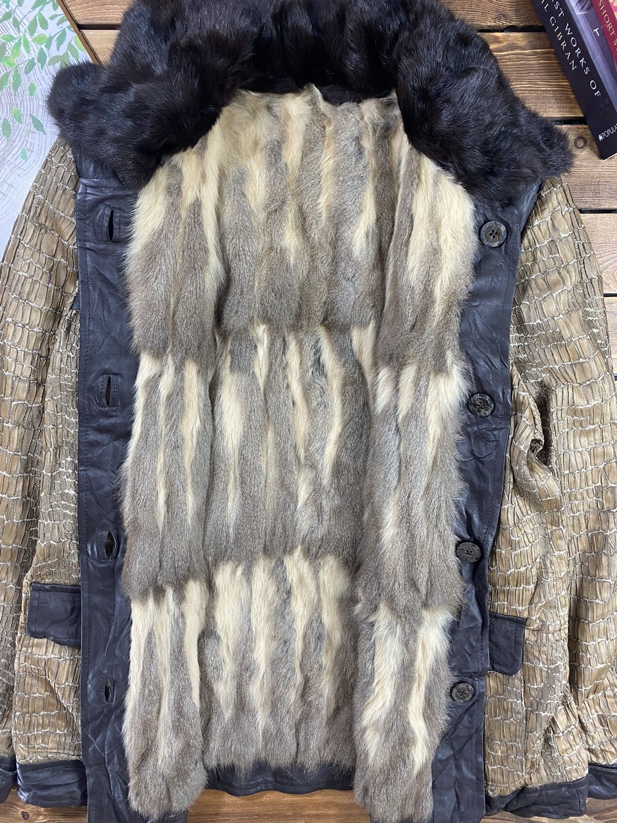Japanese Brand × Vintage Vintage Japanese Snake Skin pattern Mix leather brown size S Size S / US 4 / IT 40 - 11 Thumbnail