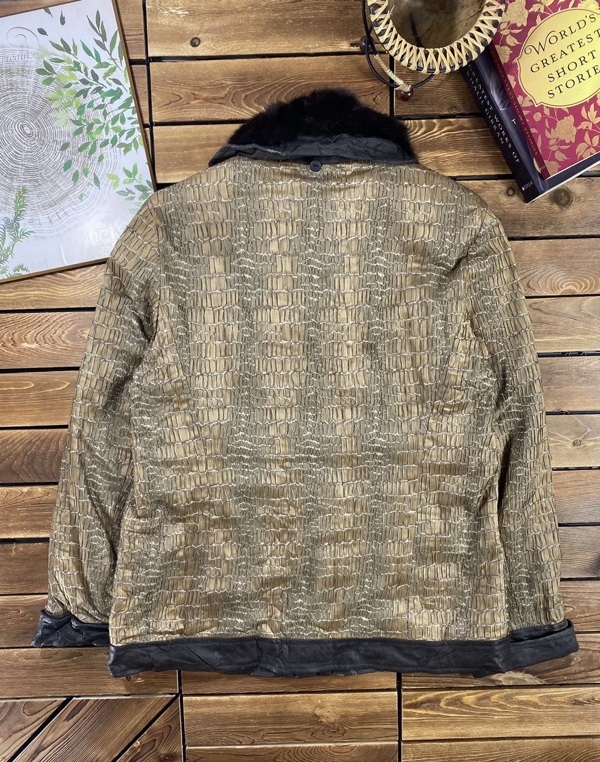 Japanese Brand × Vintage Vintage Japanese Snake Skin pattern Mix leather brown size S Size S / US 4 / IT 40 - 9 Thumbnail