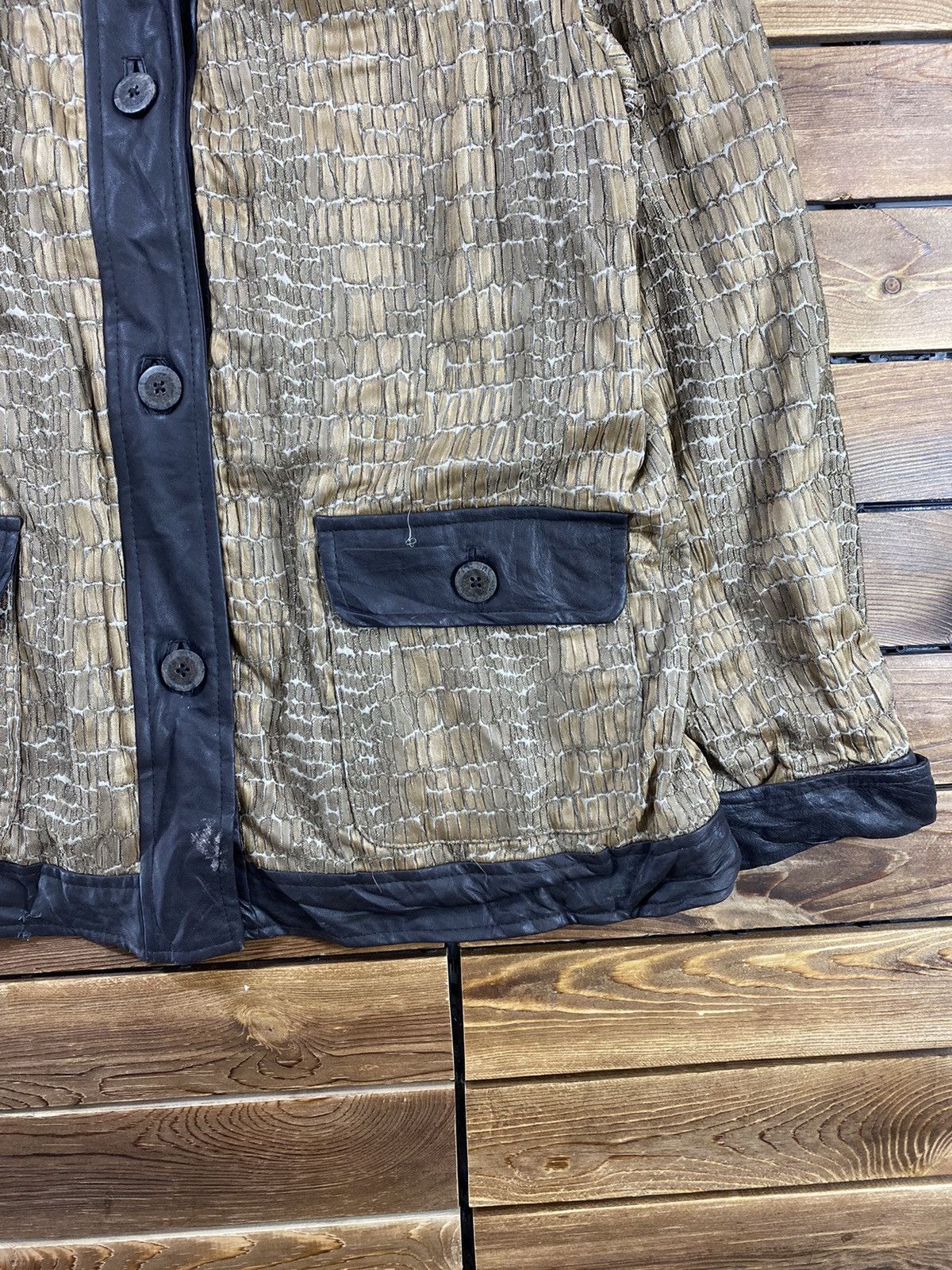 Japanese Brand × Vintage Vintage Japanese Snake Skin pattern Mix leather brown size S Size S / US 4 / IT 40 - 3 Thumbnail
