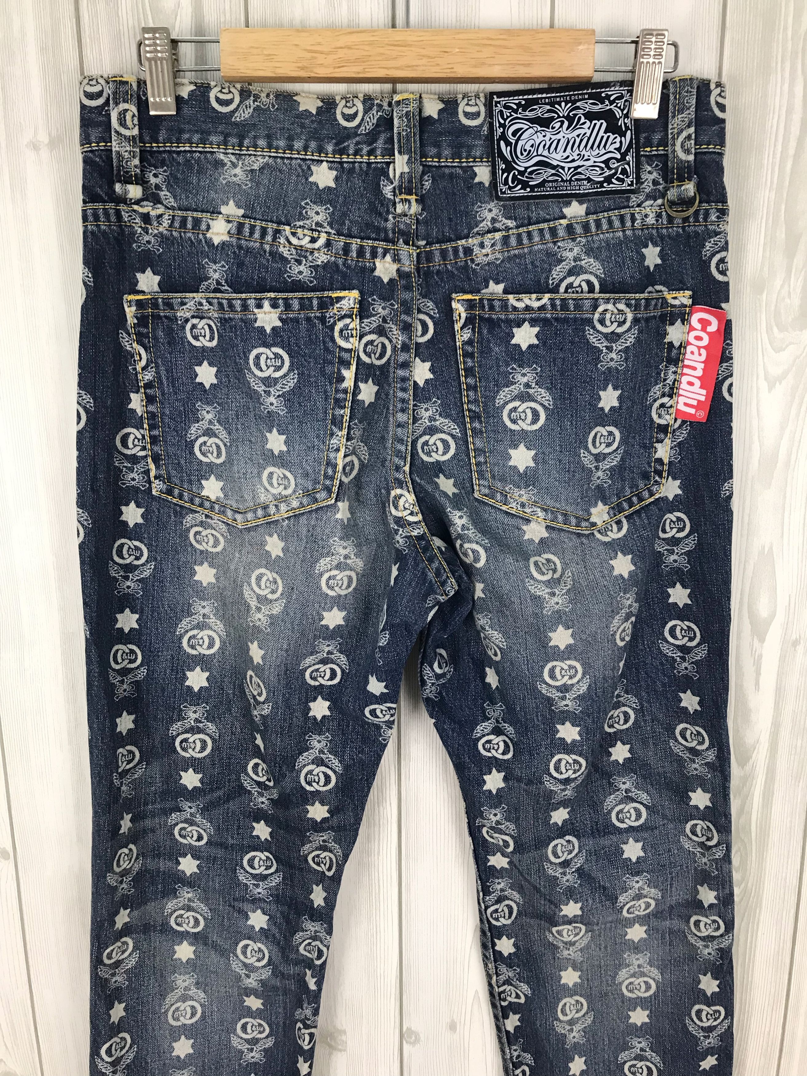 Hysteric Glamour Japanese Brand CO&LU All Over Print Panel Denim Jeans Size US 31 - 8 Thumbnail