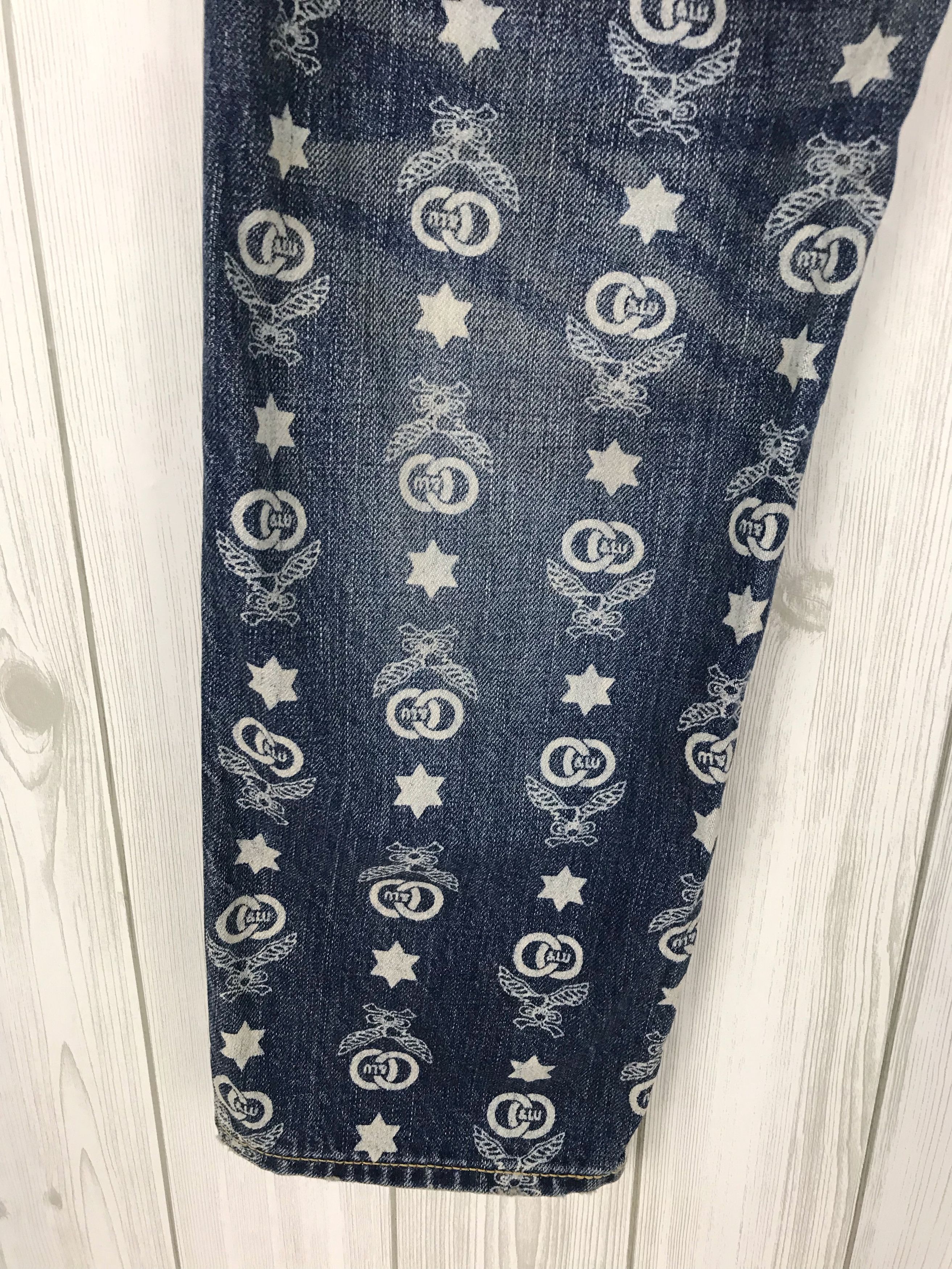 Hysteric Glamour Japanese Brand CO&LU All Over Print Panel Denim Jeans Size US 31 - 9 Thumbnail