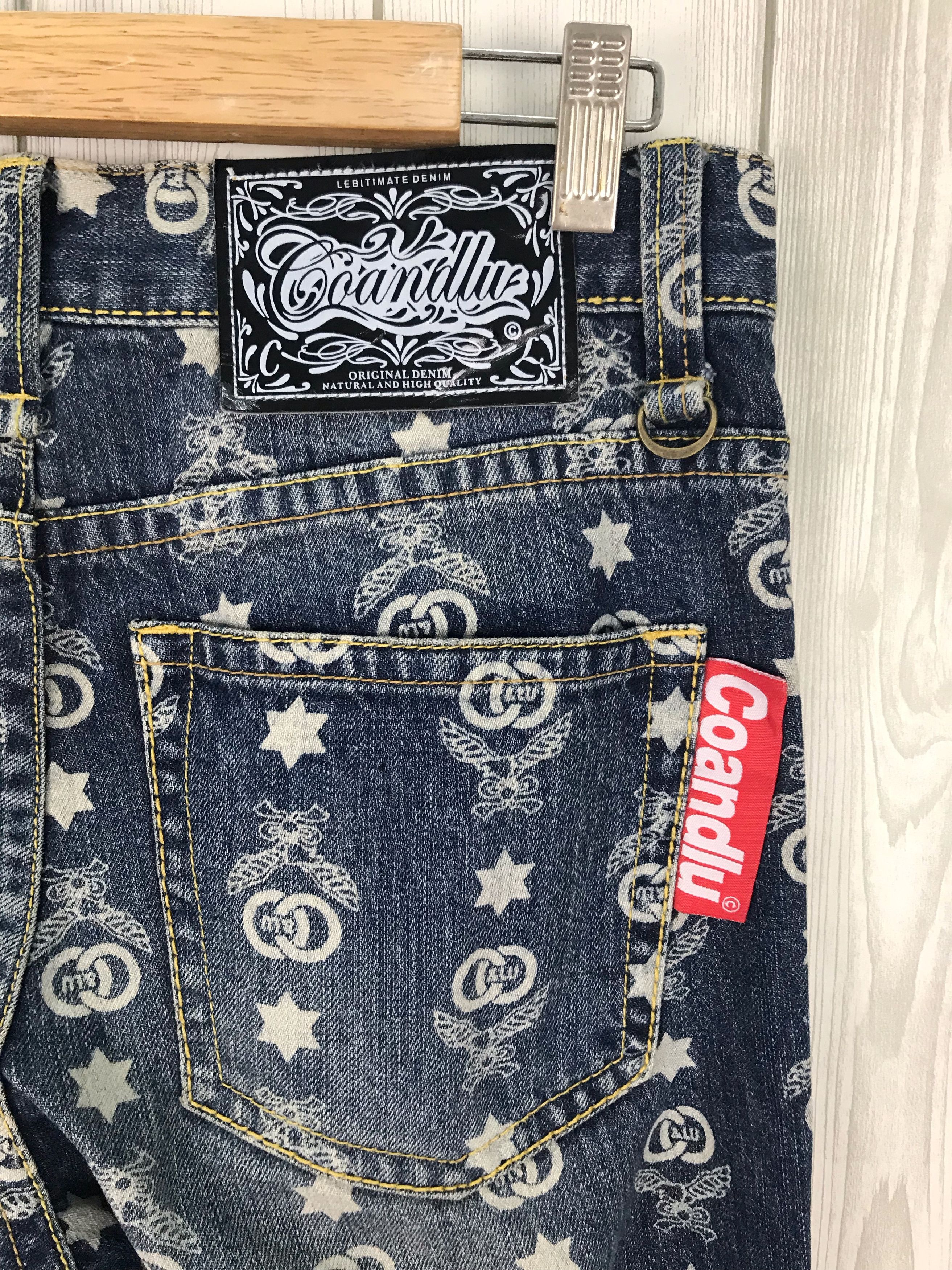 Hysteric Glamour Japanese Brand CO&LU All Over Print Panel Denim Jeans Size US 31 - 12 Thumbnail