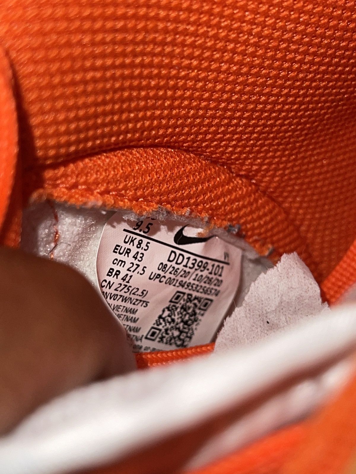 Nike Nike Dunk High Syracuse Size US 9.5 / EU 42-43 - 6 Thumbnail