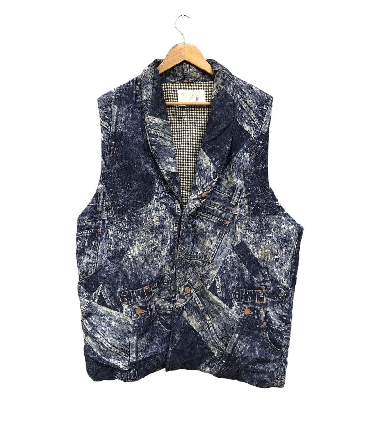 hanten indigo kimono sleeveless