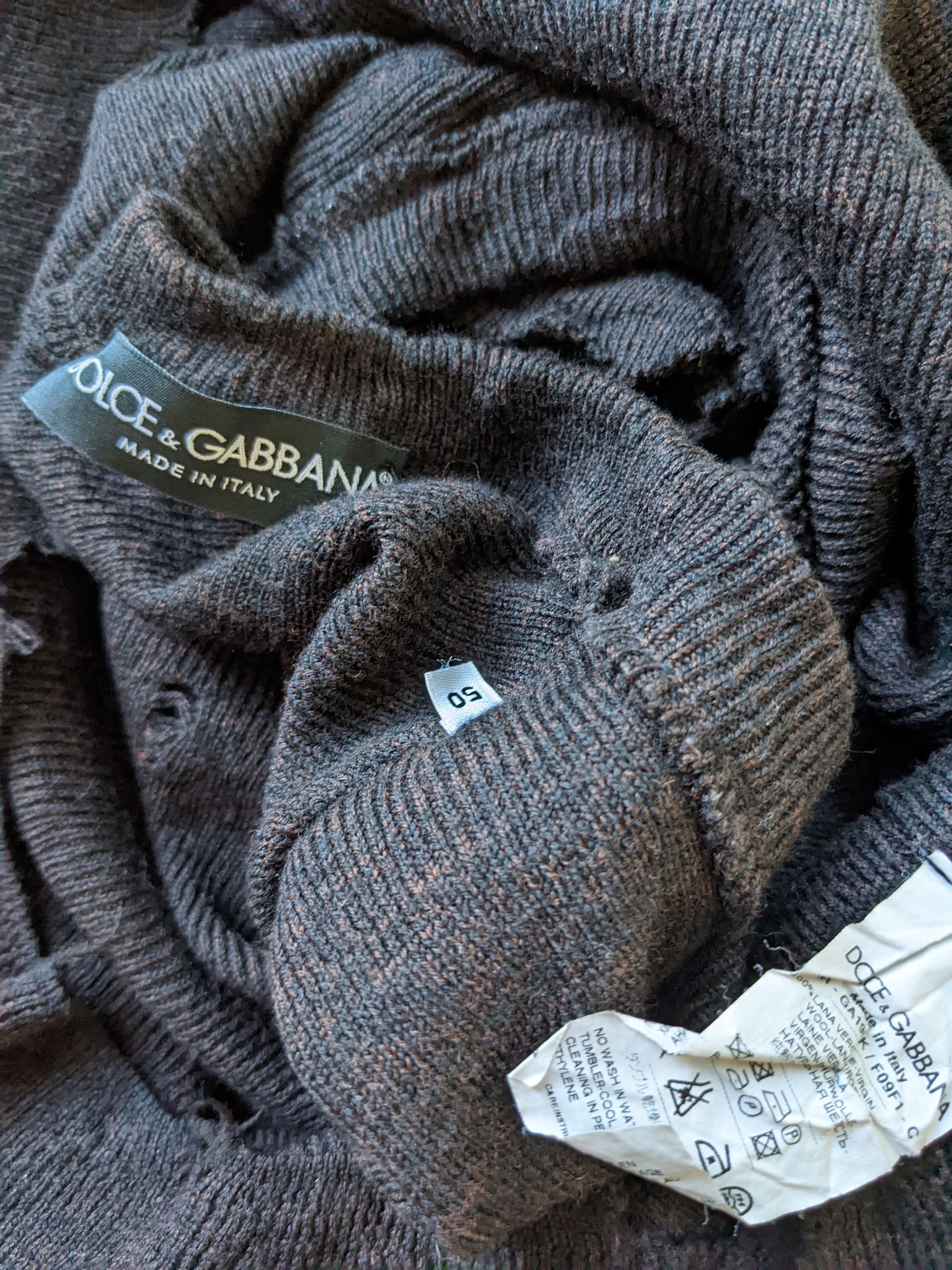 Dolce & Gabbana FW08 Distressed Inside-Out Sweater Size US L / EU 52-54 / 3 - 5 Thumbnail