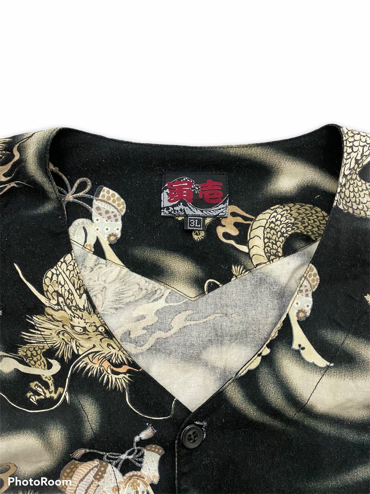Japanese Brand Vintage Japanese Traditional Shirt Dragon Full Printed Size US XXL / EU 58 / 5 - 7 Thumbnail