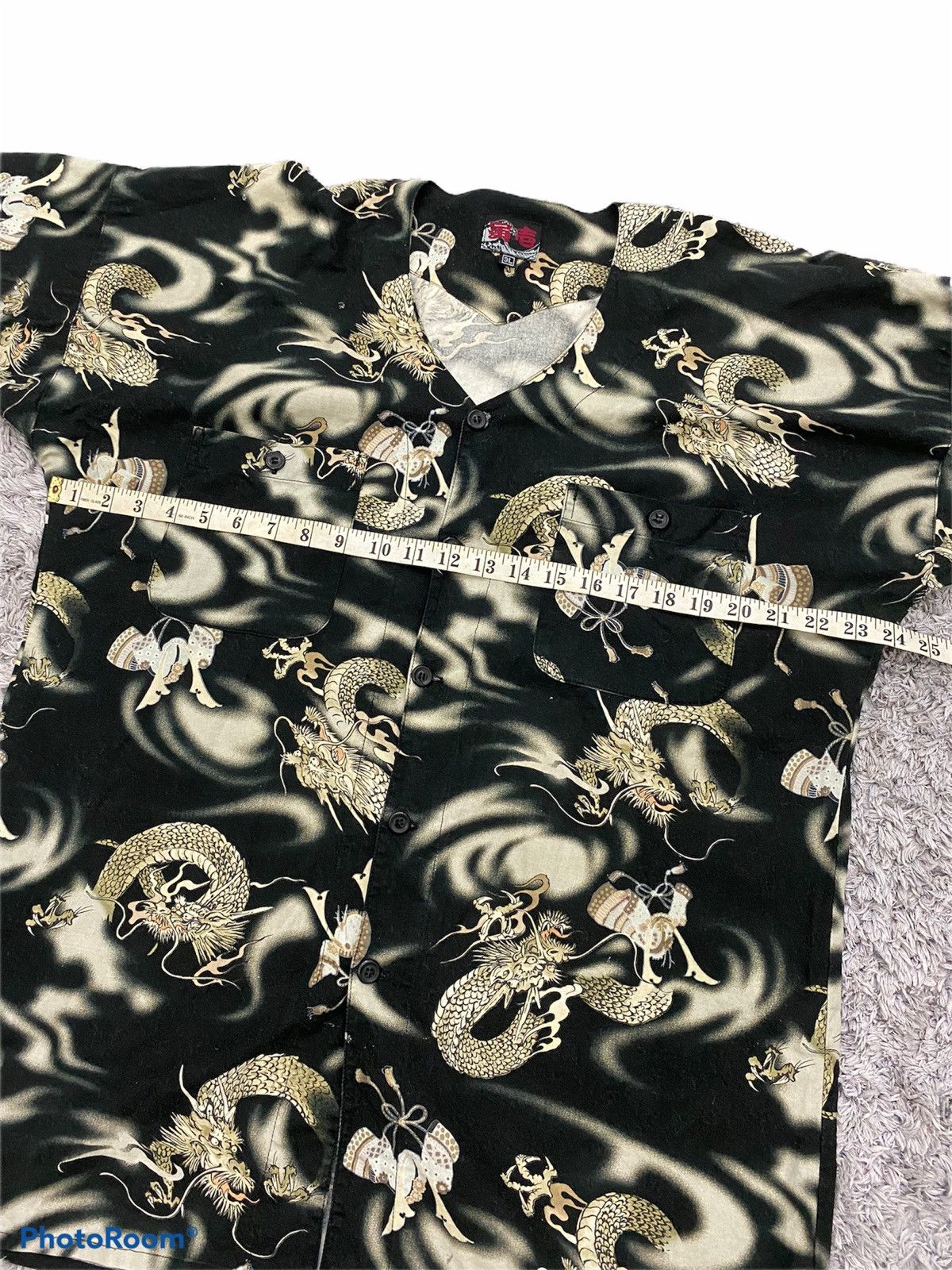 Japanese Brand Vintage Japanese Traditional Shirt Dragon Full Printed Size US XXL / EU 58 / 5 - 11 Thumbnail