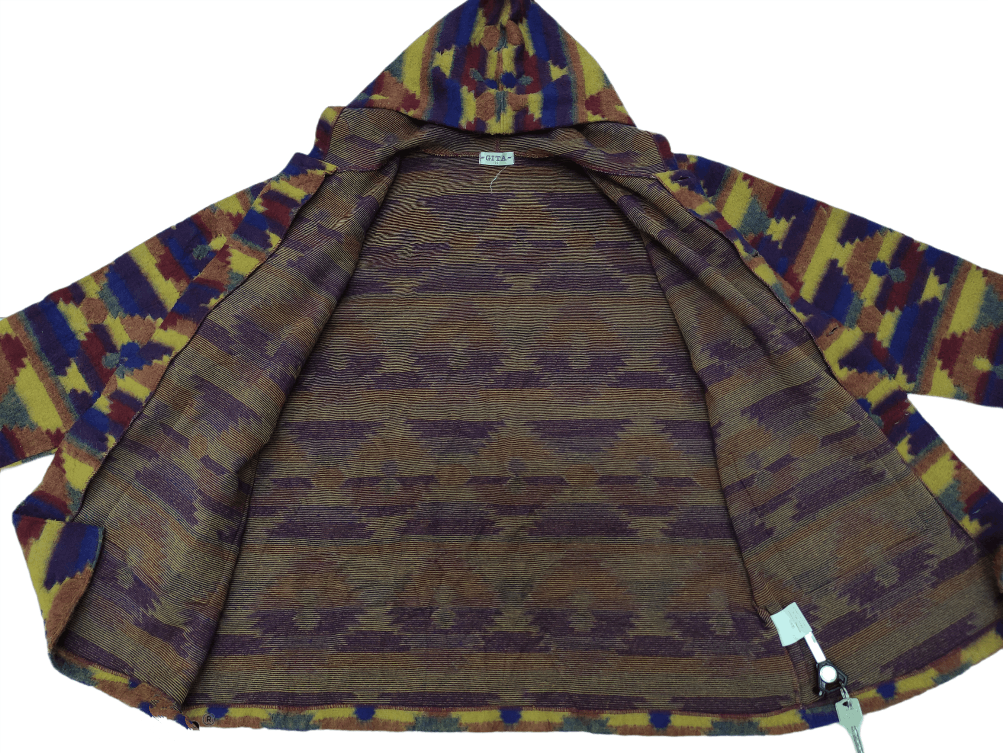 Japanese Brand × Native × Vintage Vintage Western Style Aztec Print Hoodie Button Jacket Size US L / EU 52-54 / 3 - 7 Thumbnail