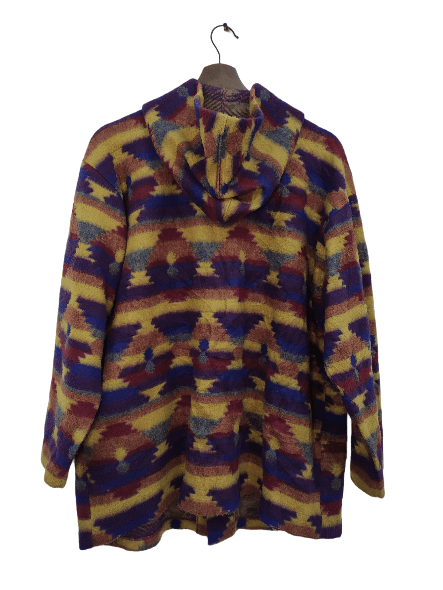Japanese Brand × Native × Vintage Vintage Western Style Aztec Print Hoodie Button Jacket Size US L / EU 52-54 / 3 - 2 Thumbnail