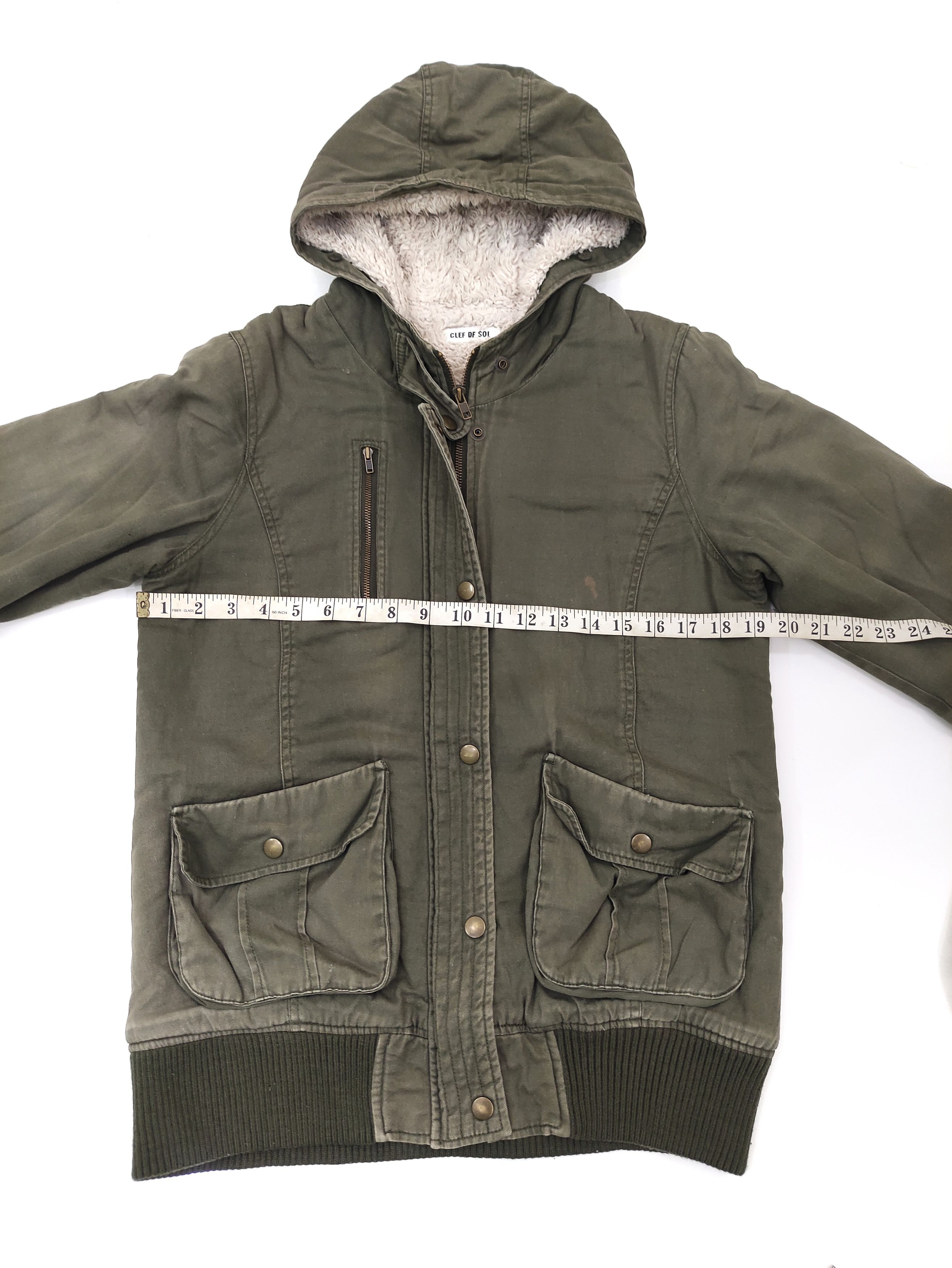 Japanese Brand Japanese Brand Clef De Sol Military Hoodie Green Jacket Size US M / EU 48-50 / 2 - 4 Thumbnail