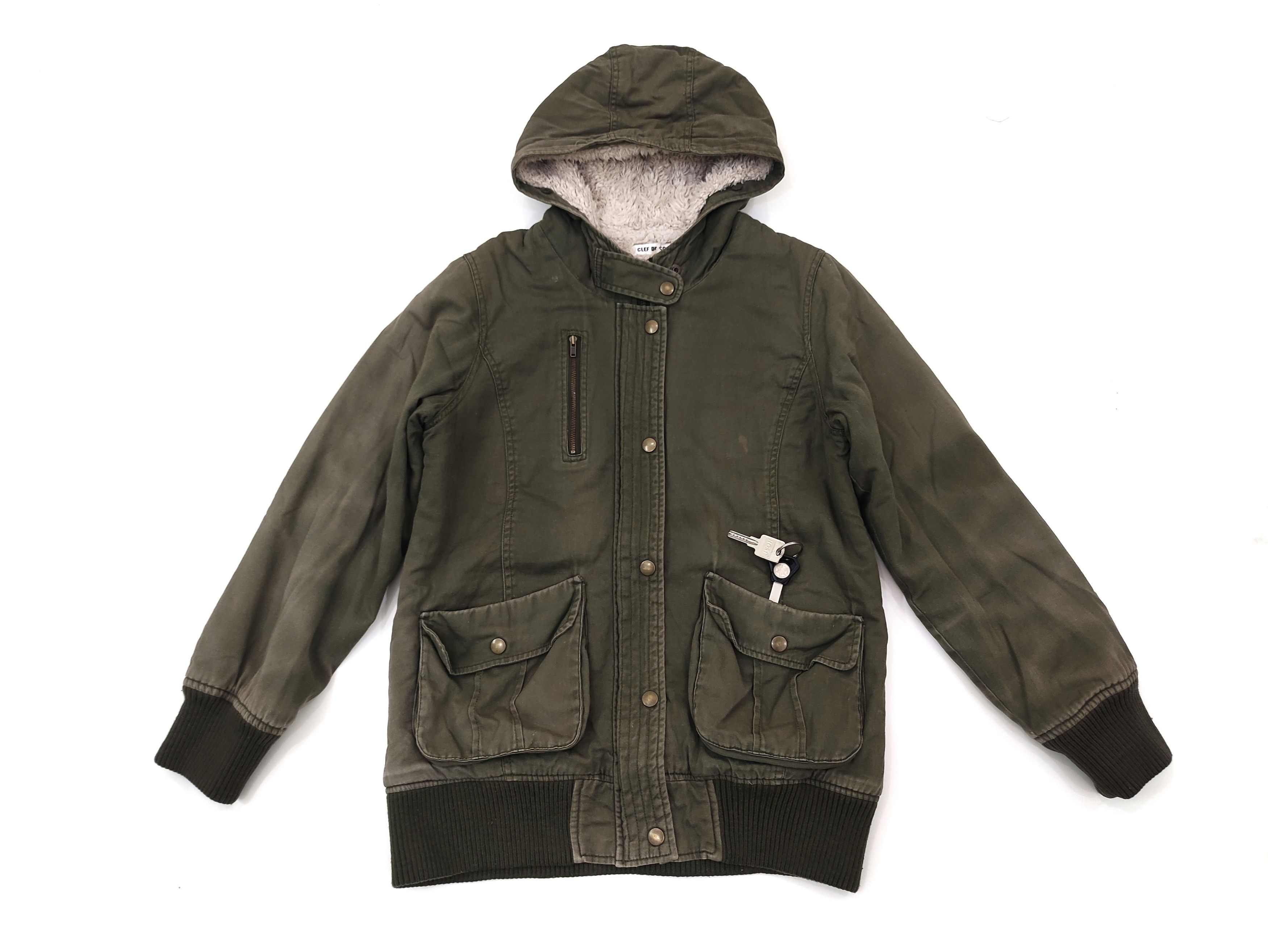 Japanese Brand Japanese Brand Clef De Sol Military Hoodie Green Jacket Size US M / EU 48-50 / 2 - 1 Thumbnail