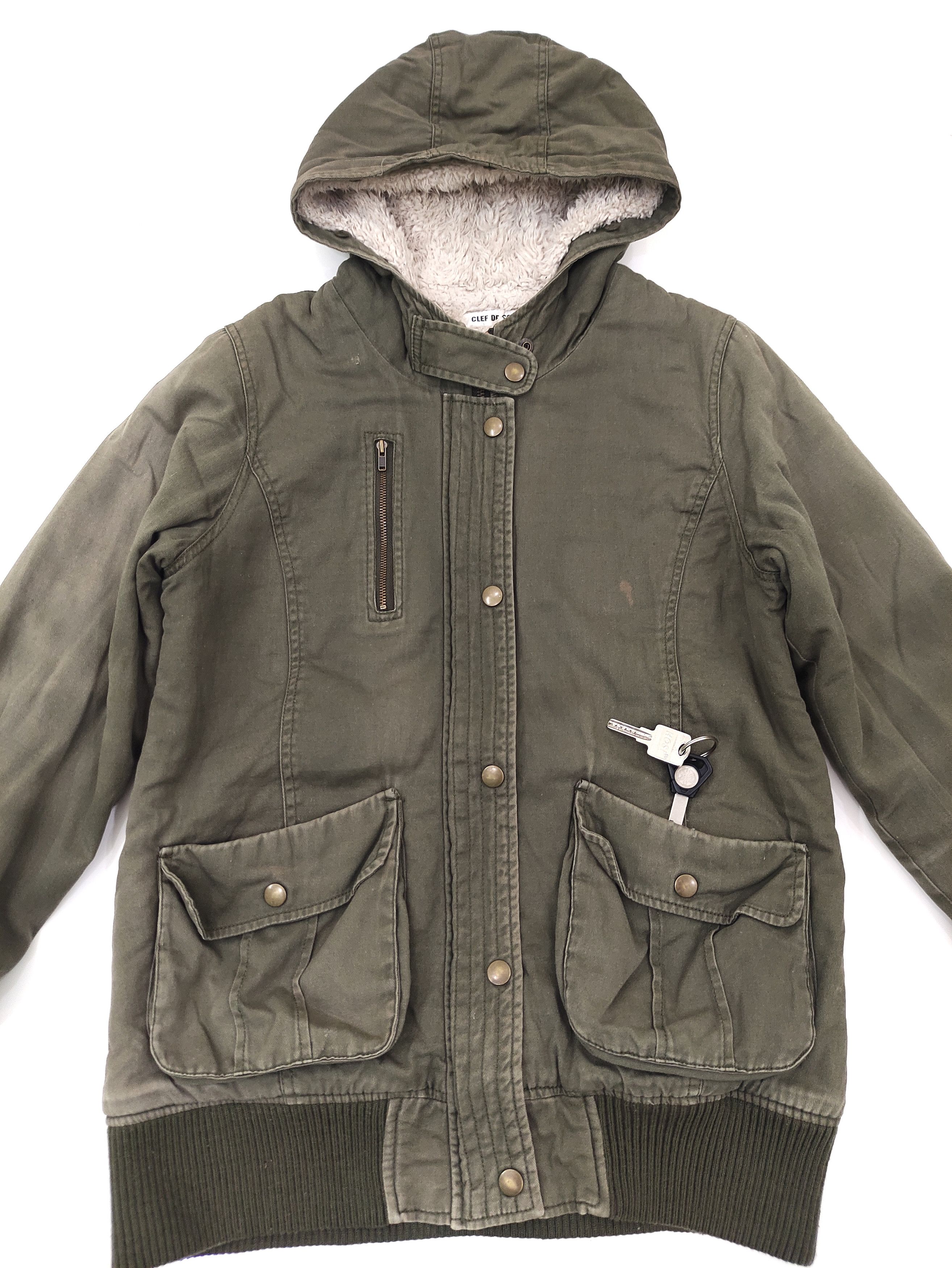 Japanese Brand Japanese Brand Clef De Sol Military Hoodie Green Jacket Size US M / EU 48-50 / 2 - 3 Thumbnail