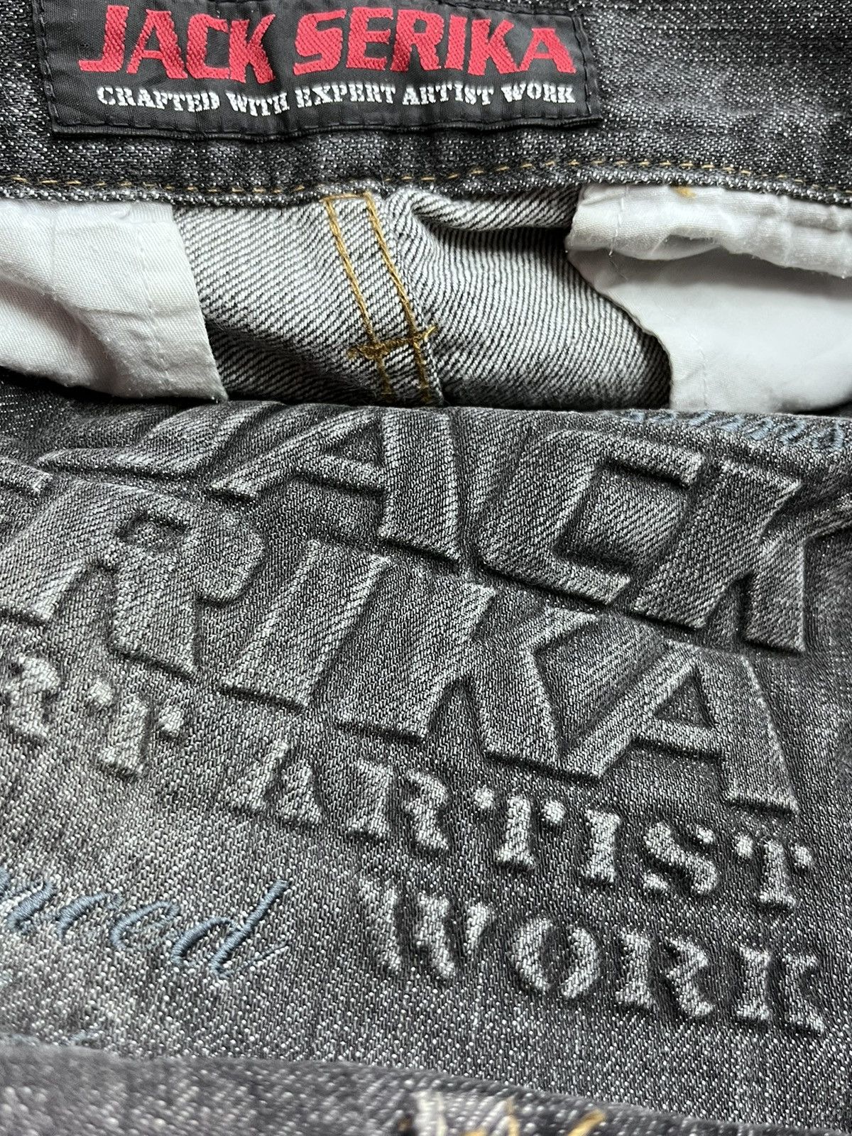 Serica JACKSERIKA Expert Artist Work Embossed SpellOut Baggy Cargo Size US 32 / EU 48 - 9 Thumbnail