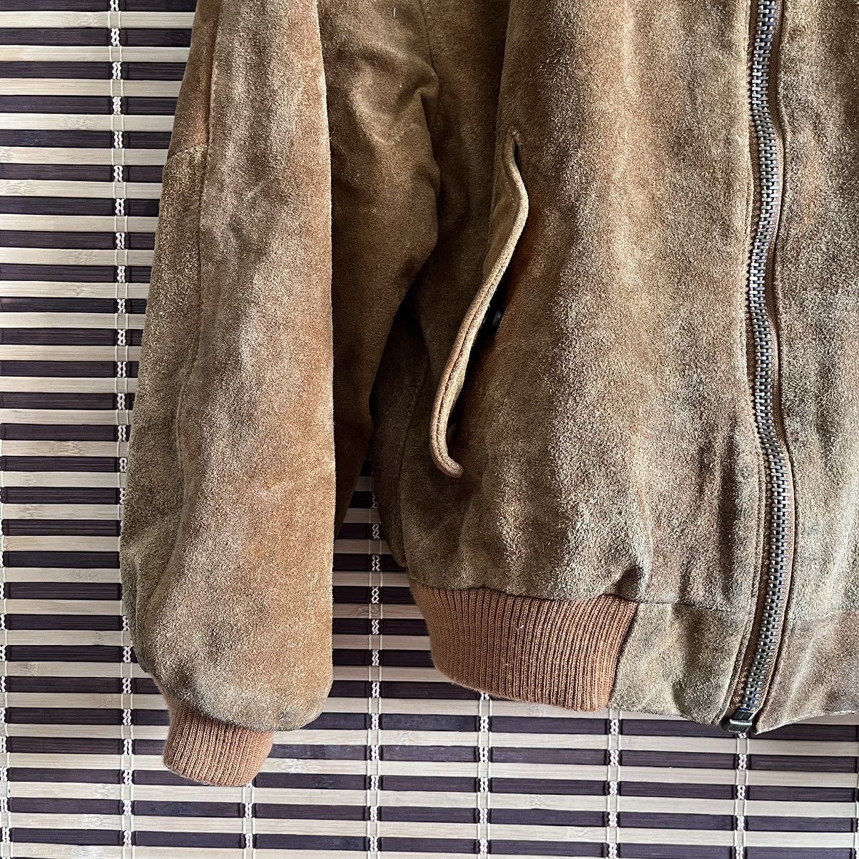 Vintage Vintage Bomber Cowhide Suede Leather Jacket Size US L / EU 52-54 / 3 - 7 Thumbnail